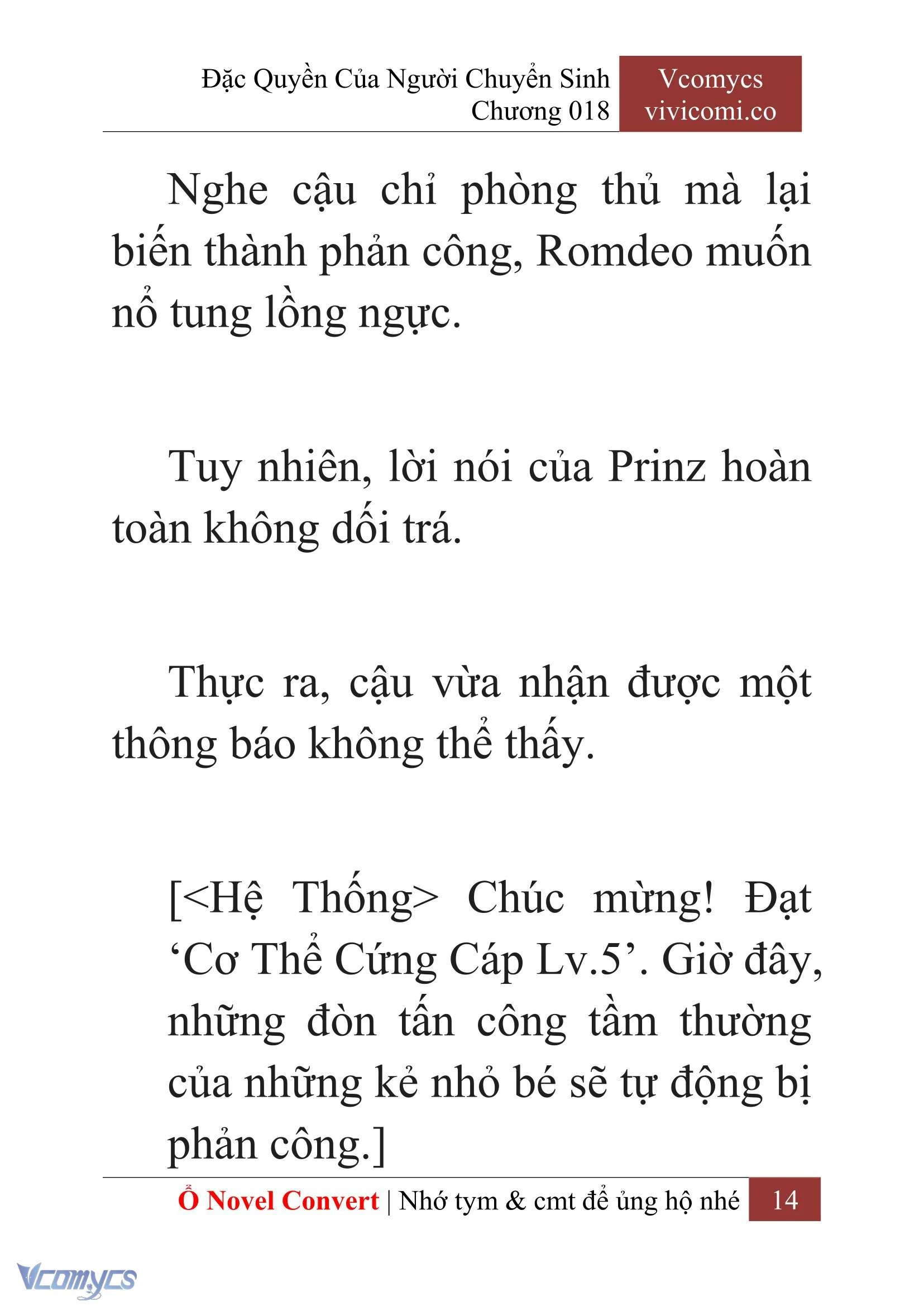 [Novel] Đặc Quyền Của Người Chuyển Sinh Chapter  18 - 16