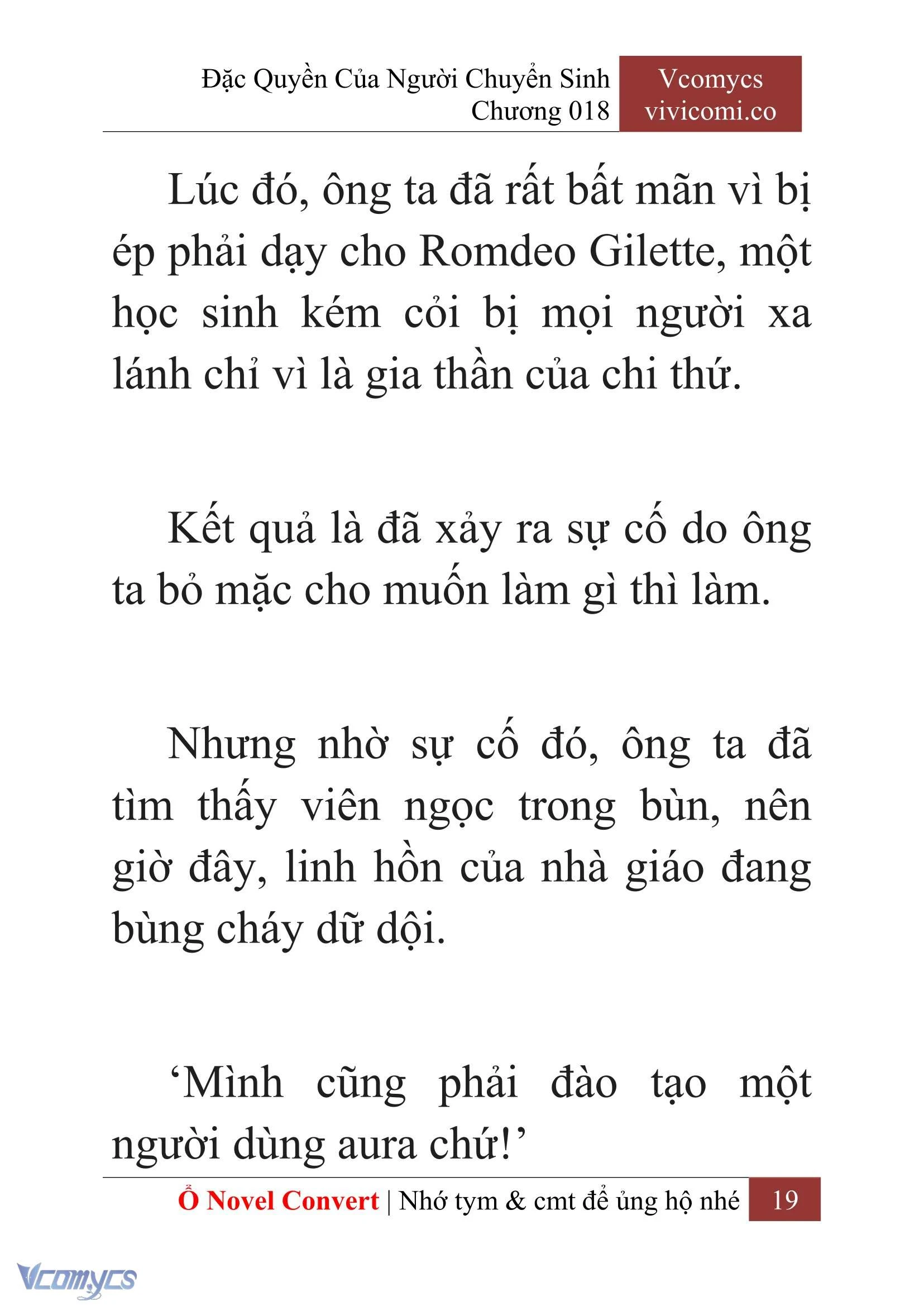 [Novel] Đặc Quyền Của Người Chuyển Sinh Chapter  18 - 21