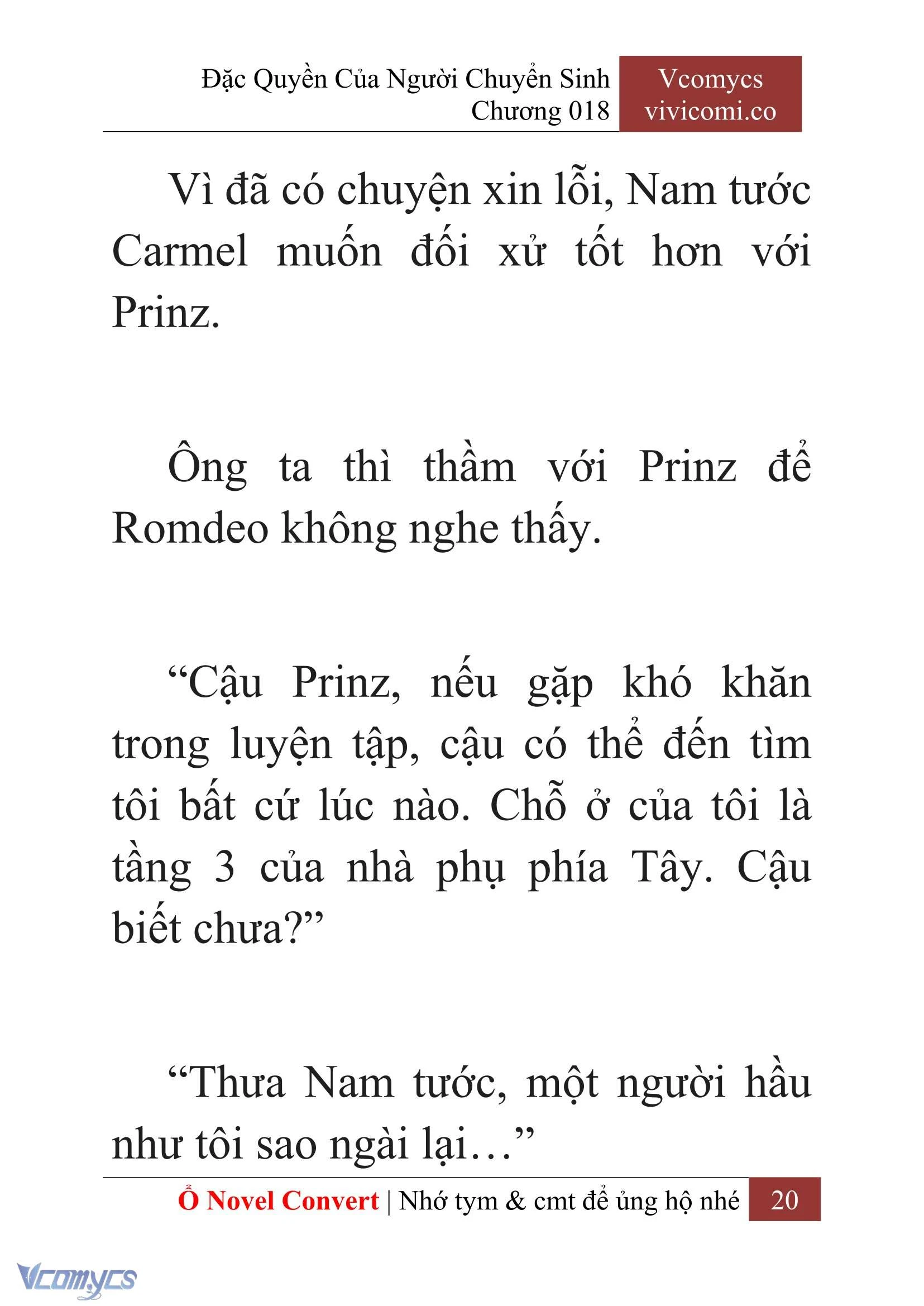 [Novel] Đặc Quyền Của Người Chuyển Sinh Chapter  18 - 22