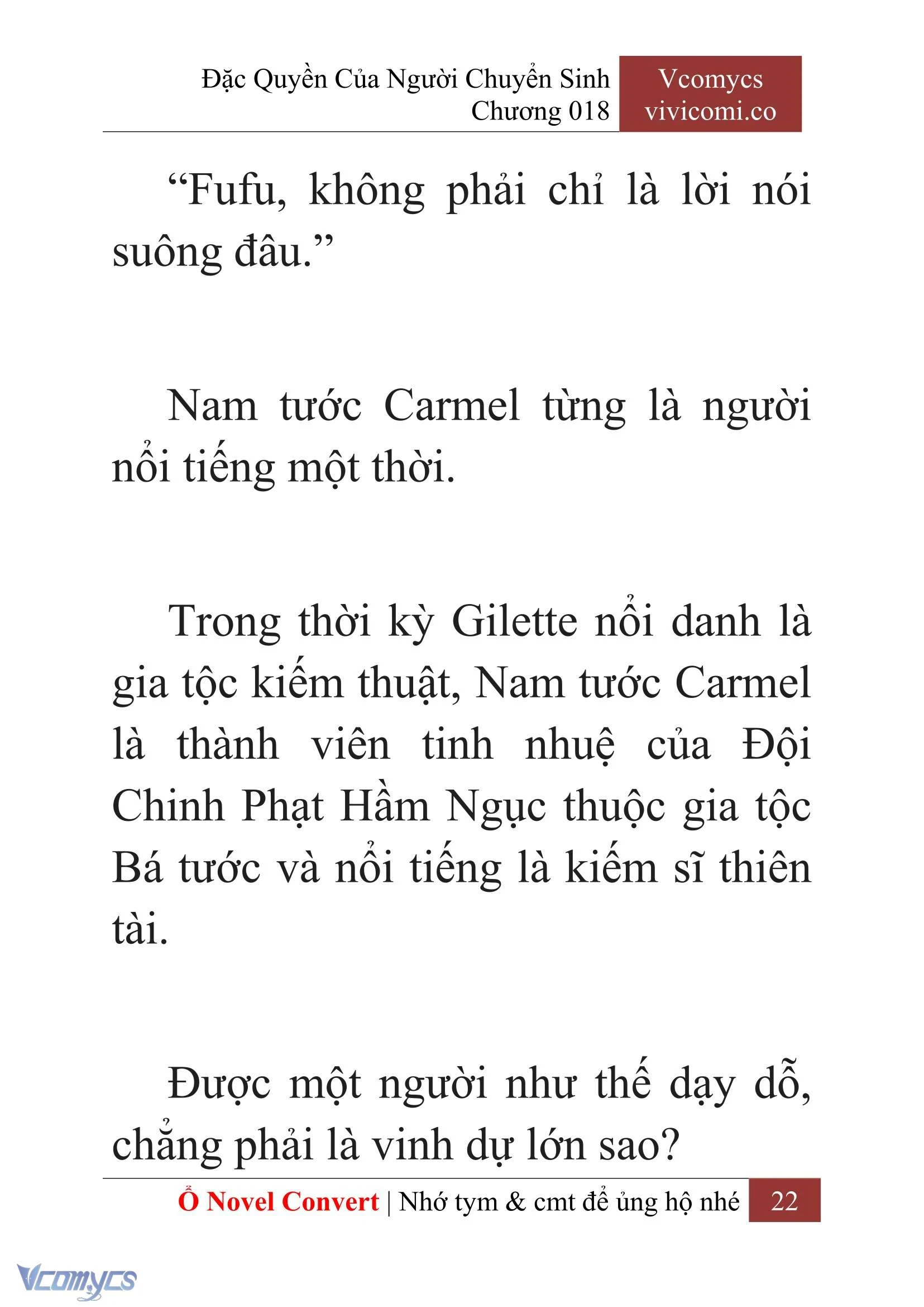 [Novel] Đặc Quyền Của Người Chuyển Sinh Chapter  18 - 24