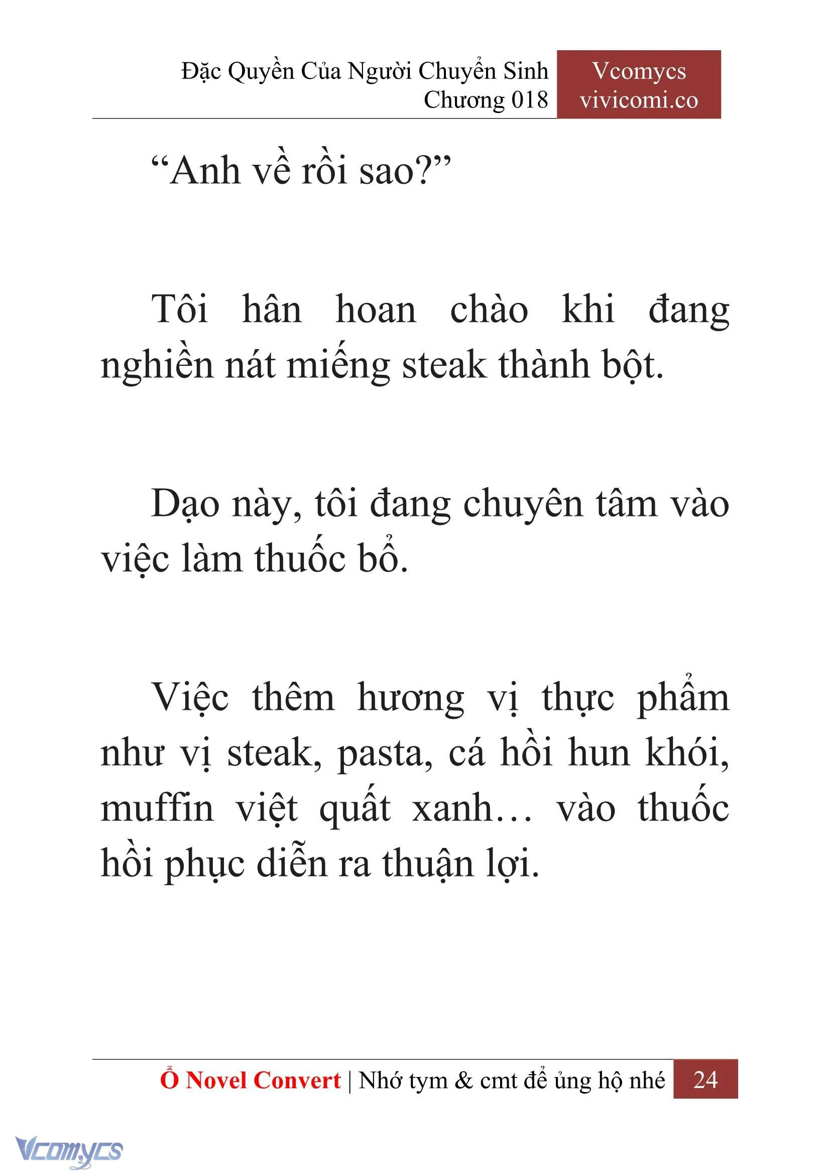 [Novel] Đặc Quyền Của Người Chuyển Sinh Chapter  18 - 26
