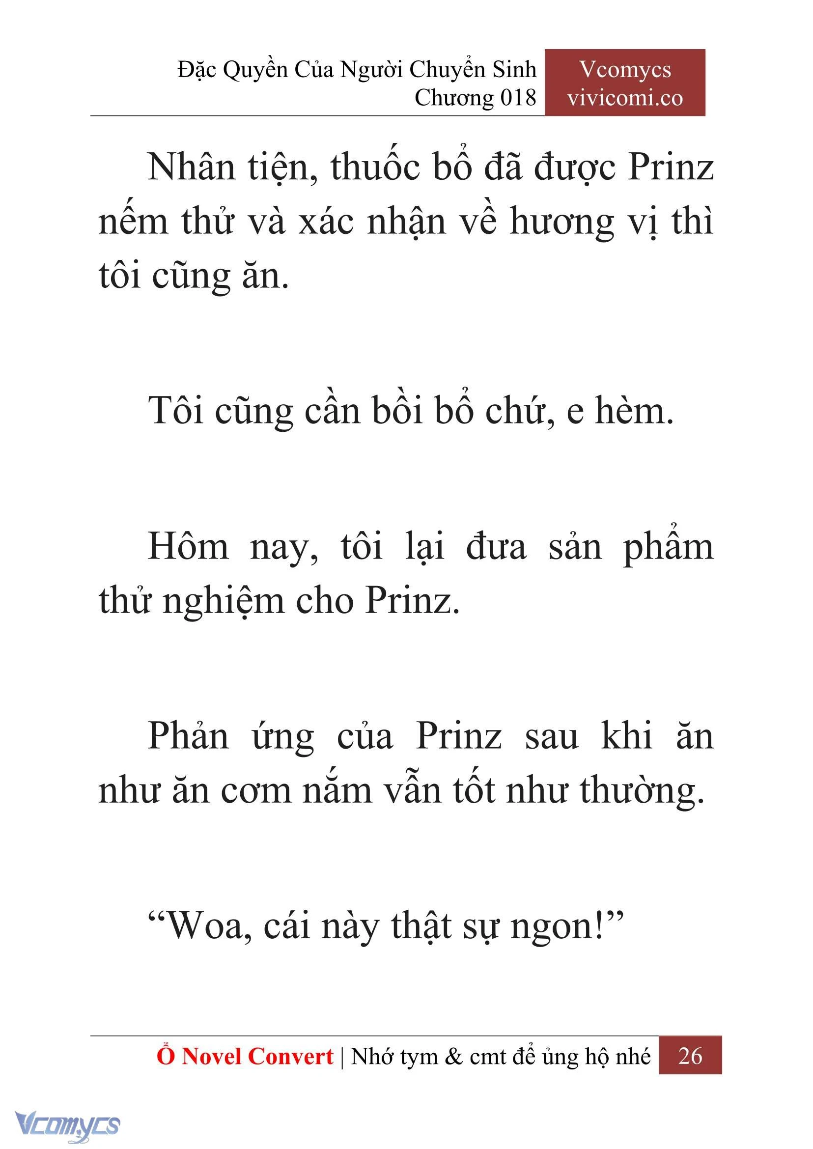 [Novel] Đặc Quyền Của Người Chuyển Sinh Chapter  18 - 28