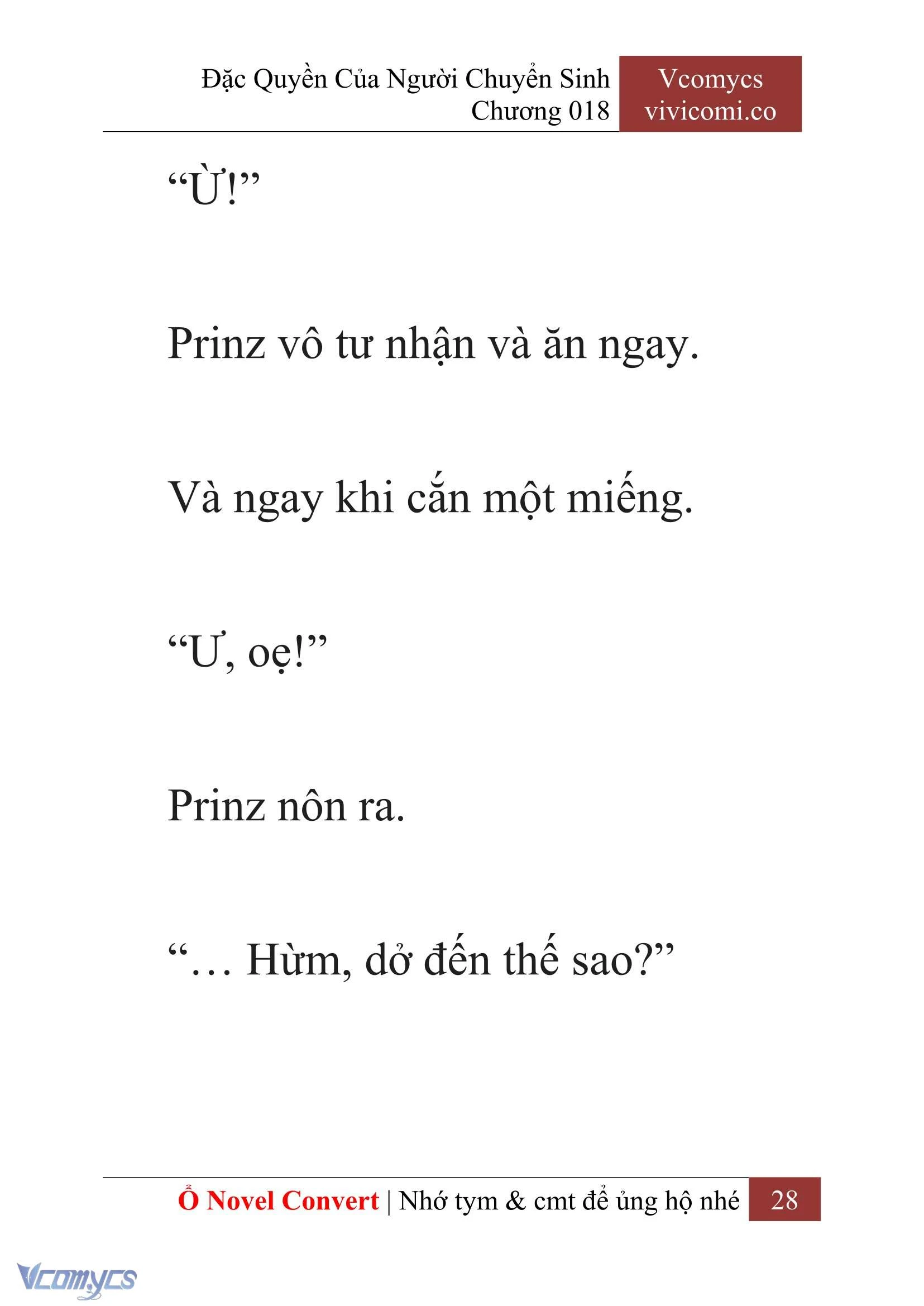 [Novel] Đặc Quyền Của Người Chuyển Sinh Chapter  18 - 30