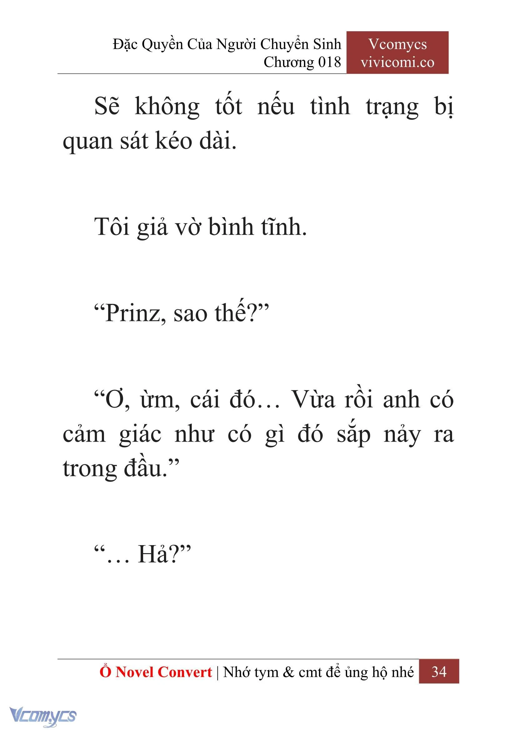 [Novel] Đặc Quyền Của Người Chuyển Sinh Chapter  18 - 36