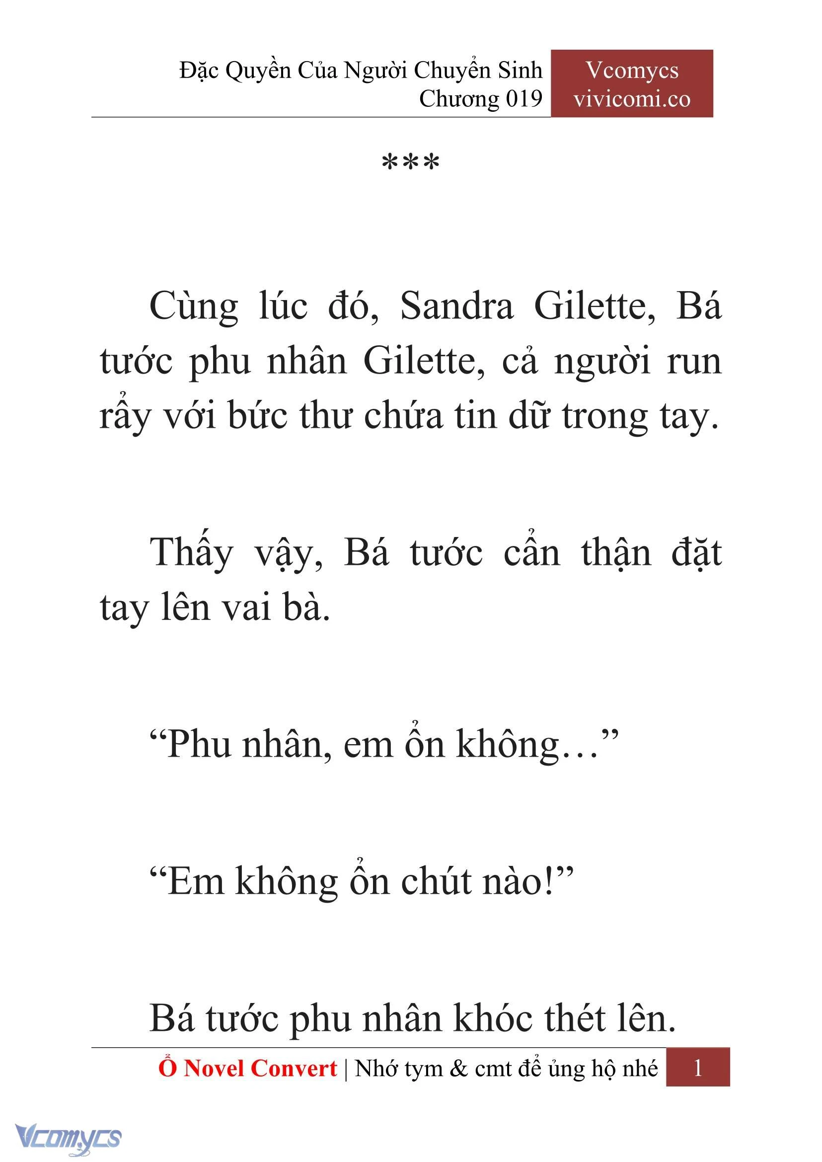 [Novel] Đặc Quyền Của Người Chuyển Sinh Chapter  19 - 3