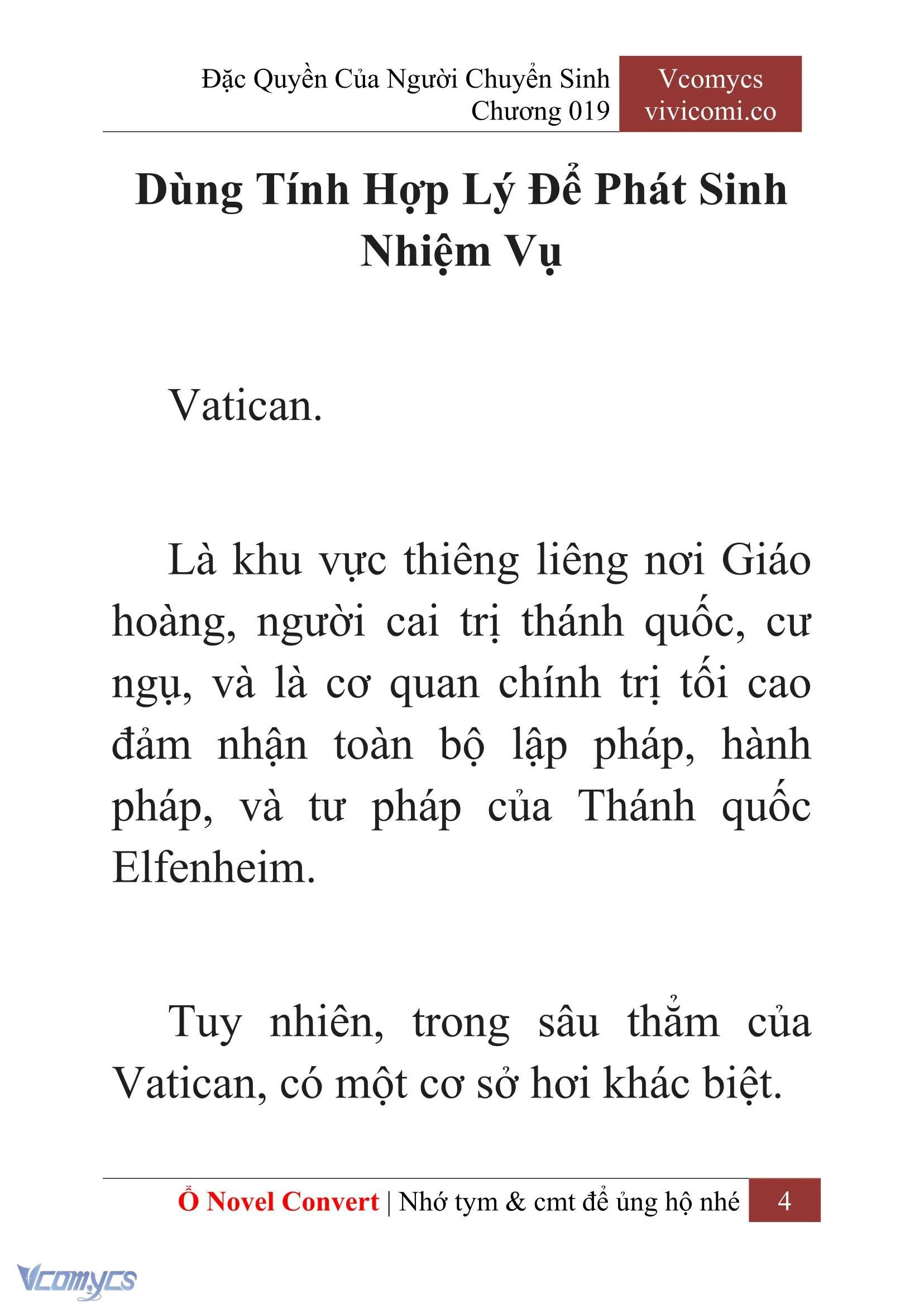[Novel] Đặc Quyền Của Người Chuyển Sinh Chapter  19 - 6