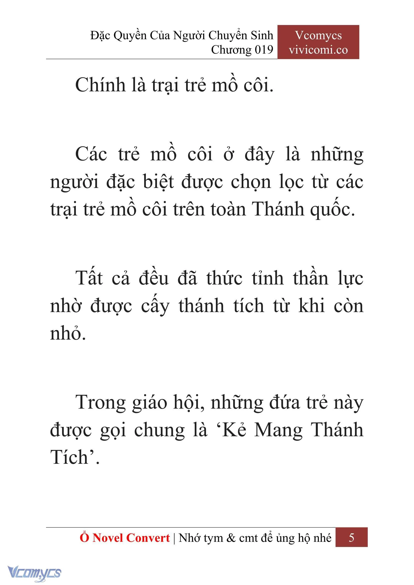 [Novel] Đặc Quyền Của Người Chuyển Sinh Chapter  19 - 7