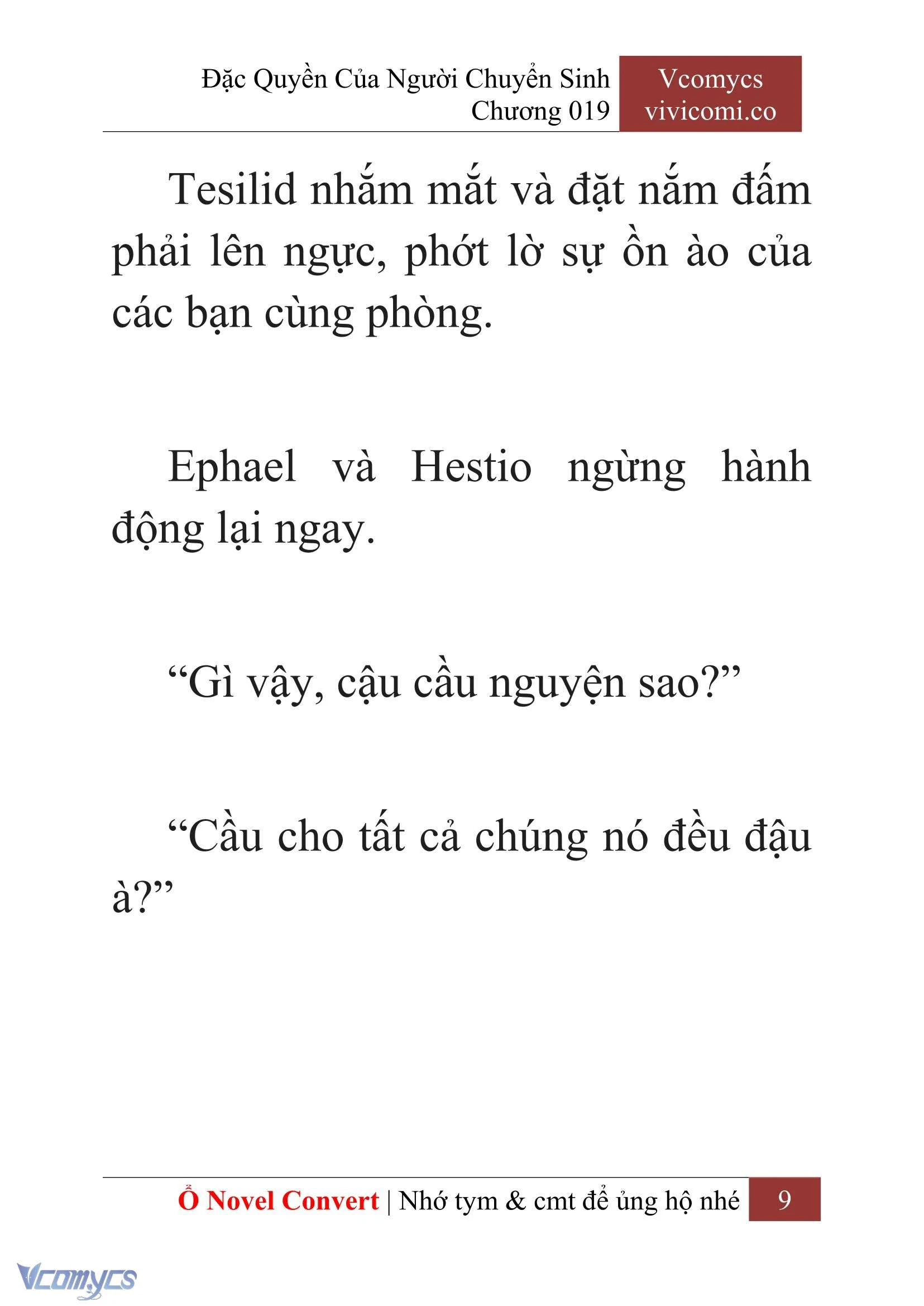 [Novel] Đặc Quyền Của Người Chuyển Sinh Chapter  19 - 11