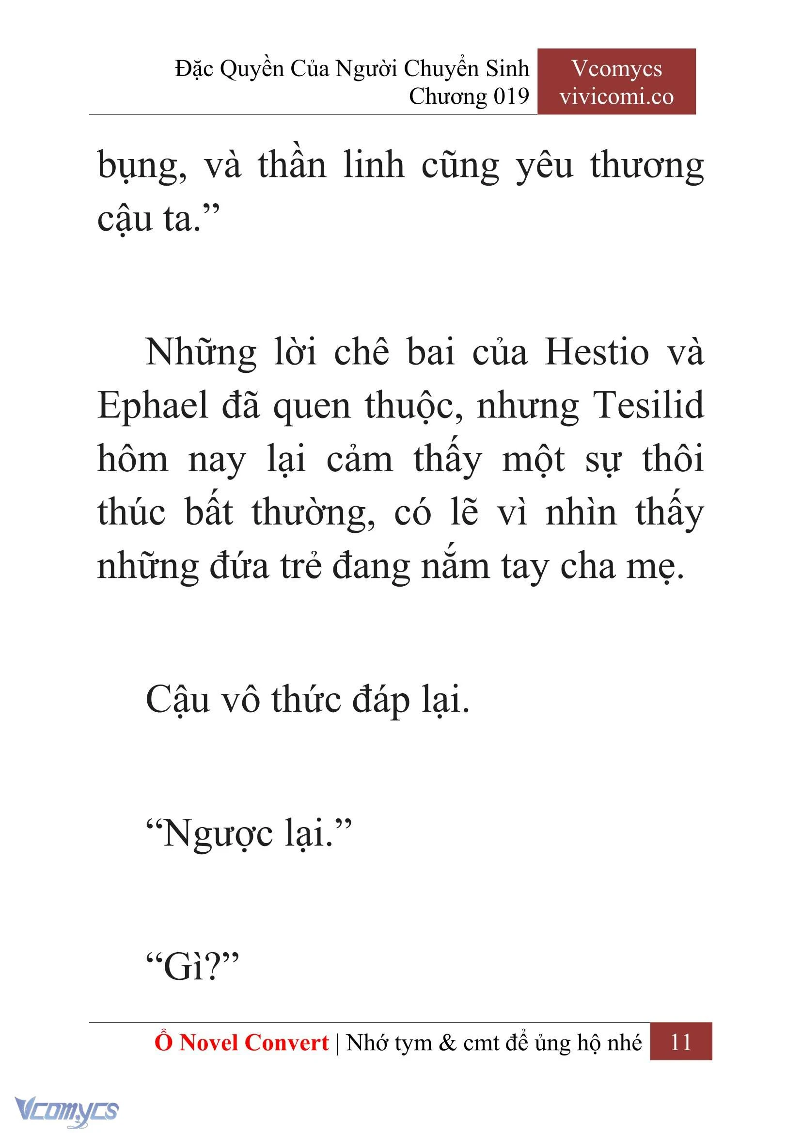 [Novel] Đặc Quyền Của Người Chuyển Sinh Chapter  19 - 13