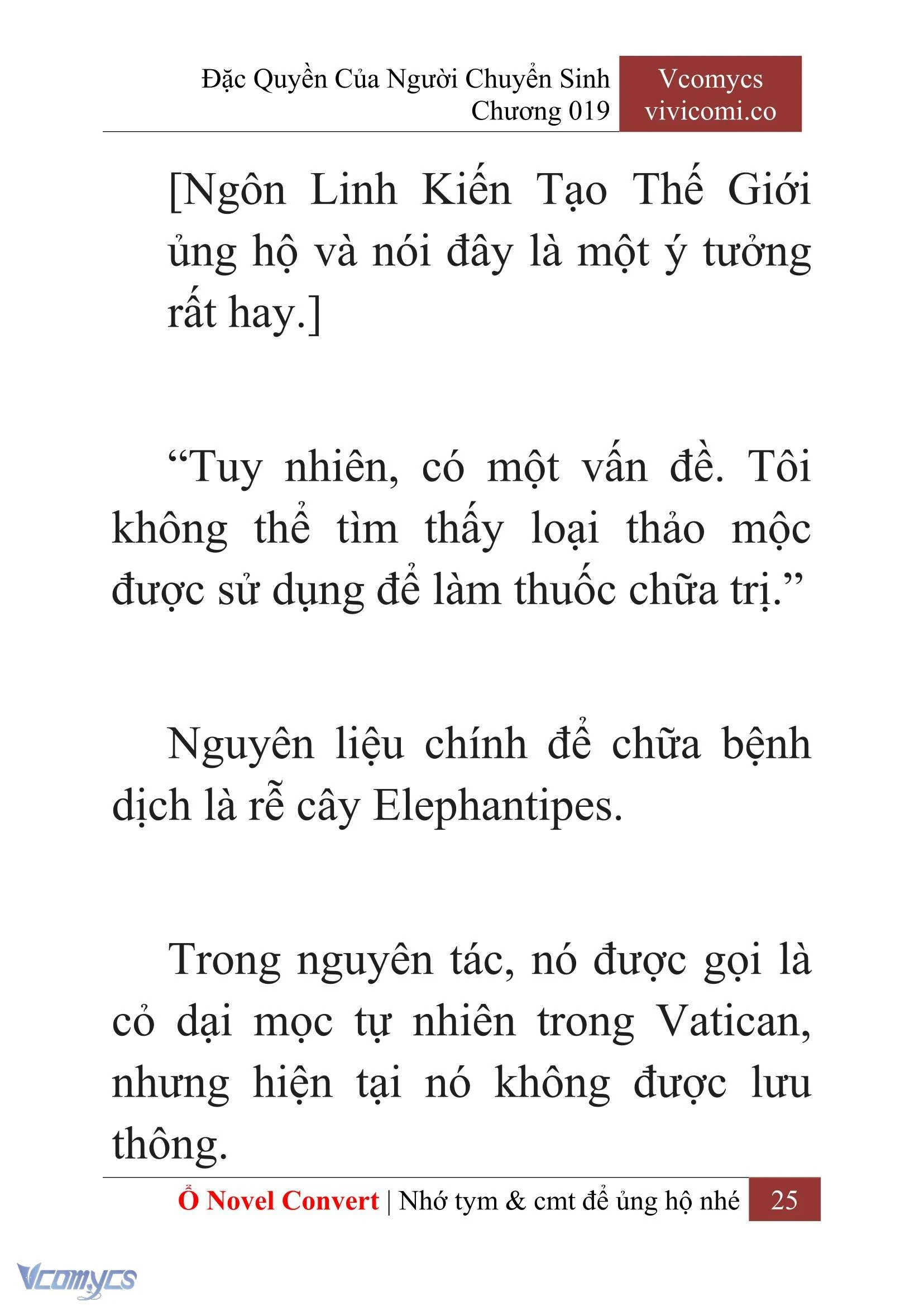 [Novel] Đặc Quyền Của Người Chuyển Sinh Chapter  19 - 27