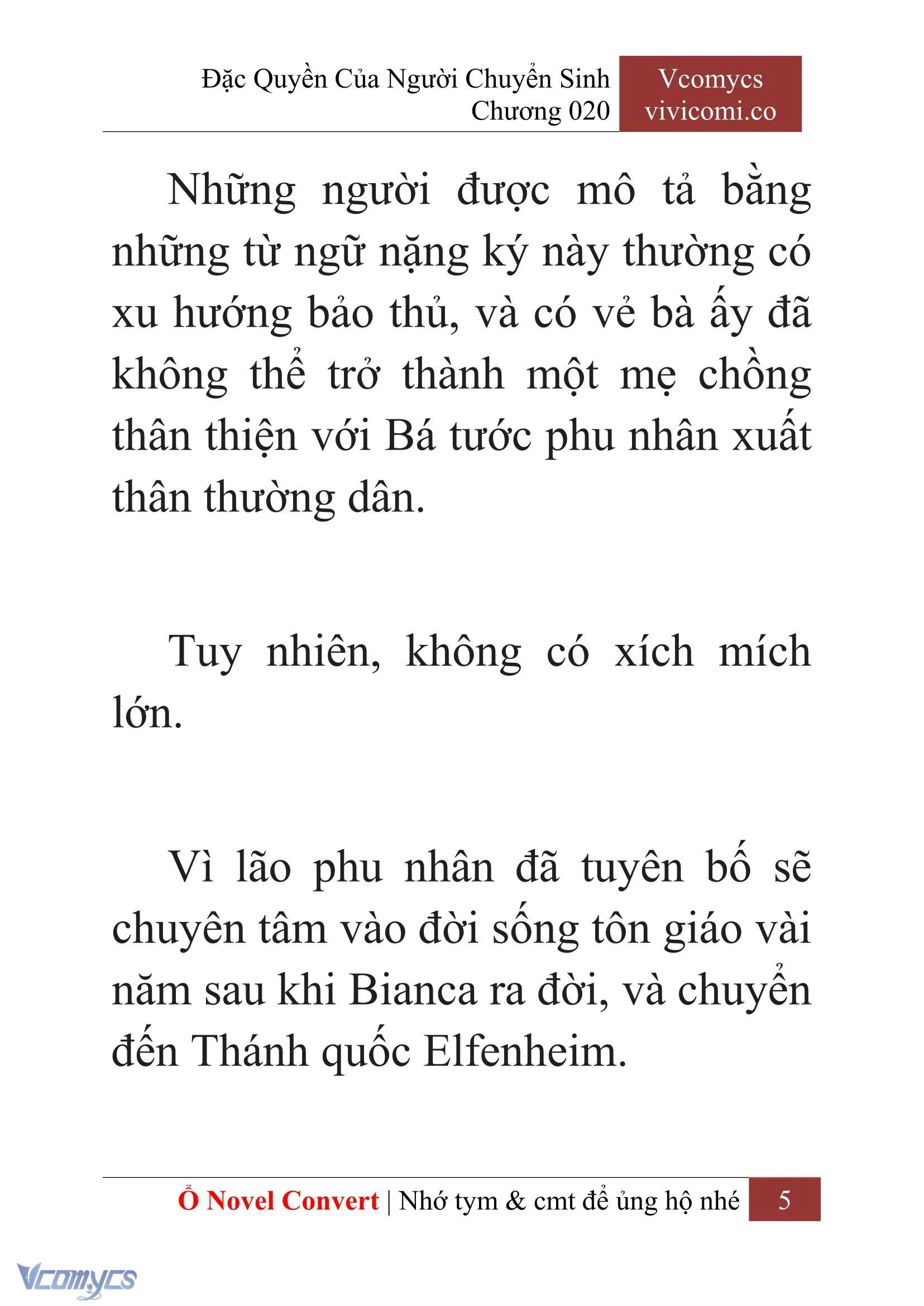 [Novel] Đặc Quyền Của Người Chuyển Sinh Chapter  20 - 7
