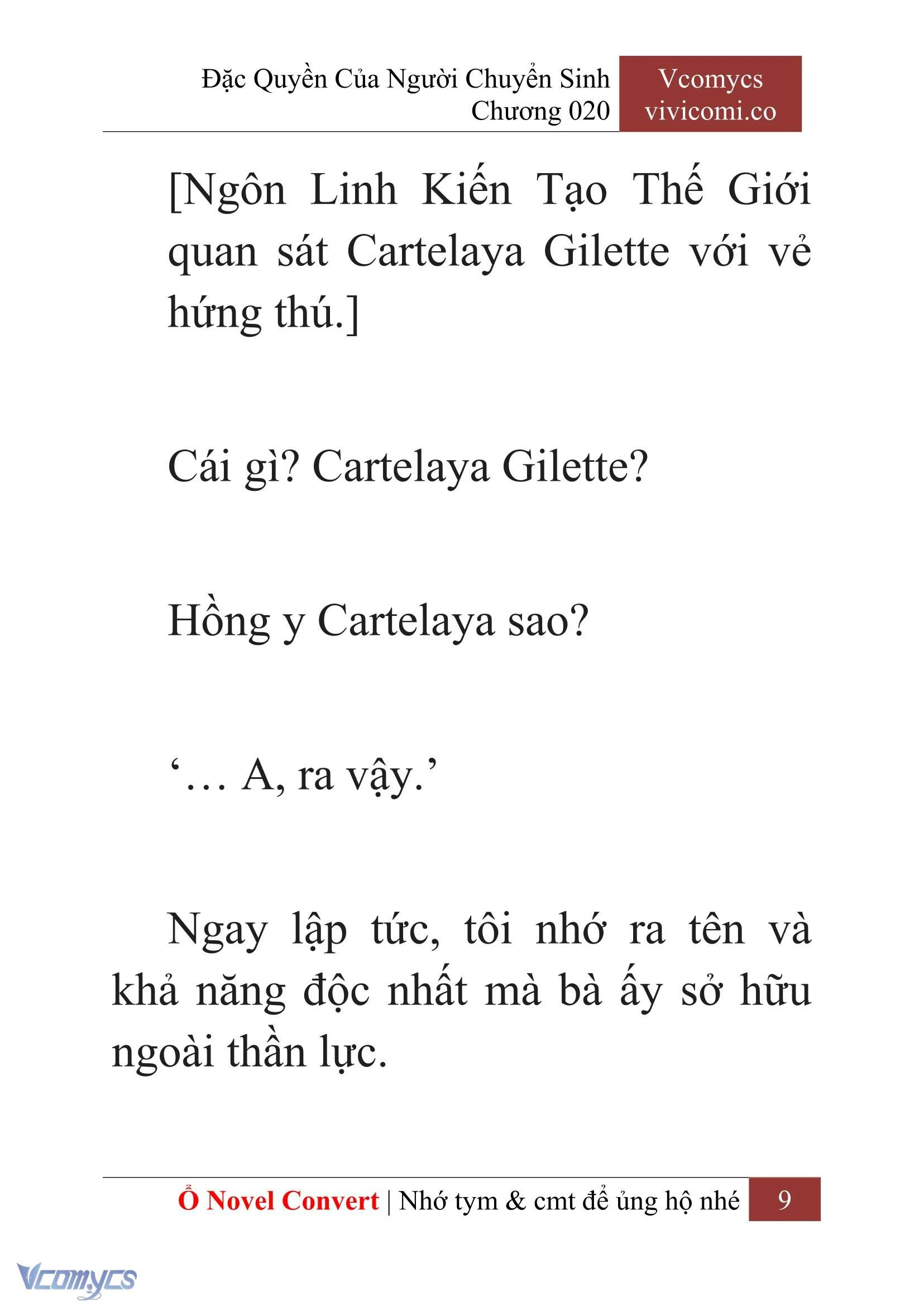 [Novel] Đặc Quyền Của Người Chuyển Sinh Chapter  20 - 11