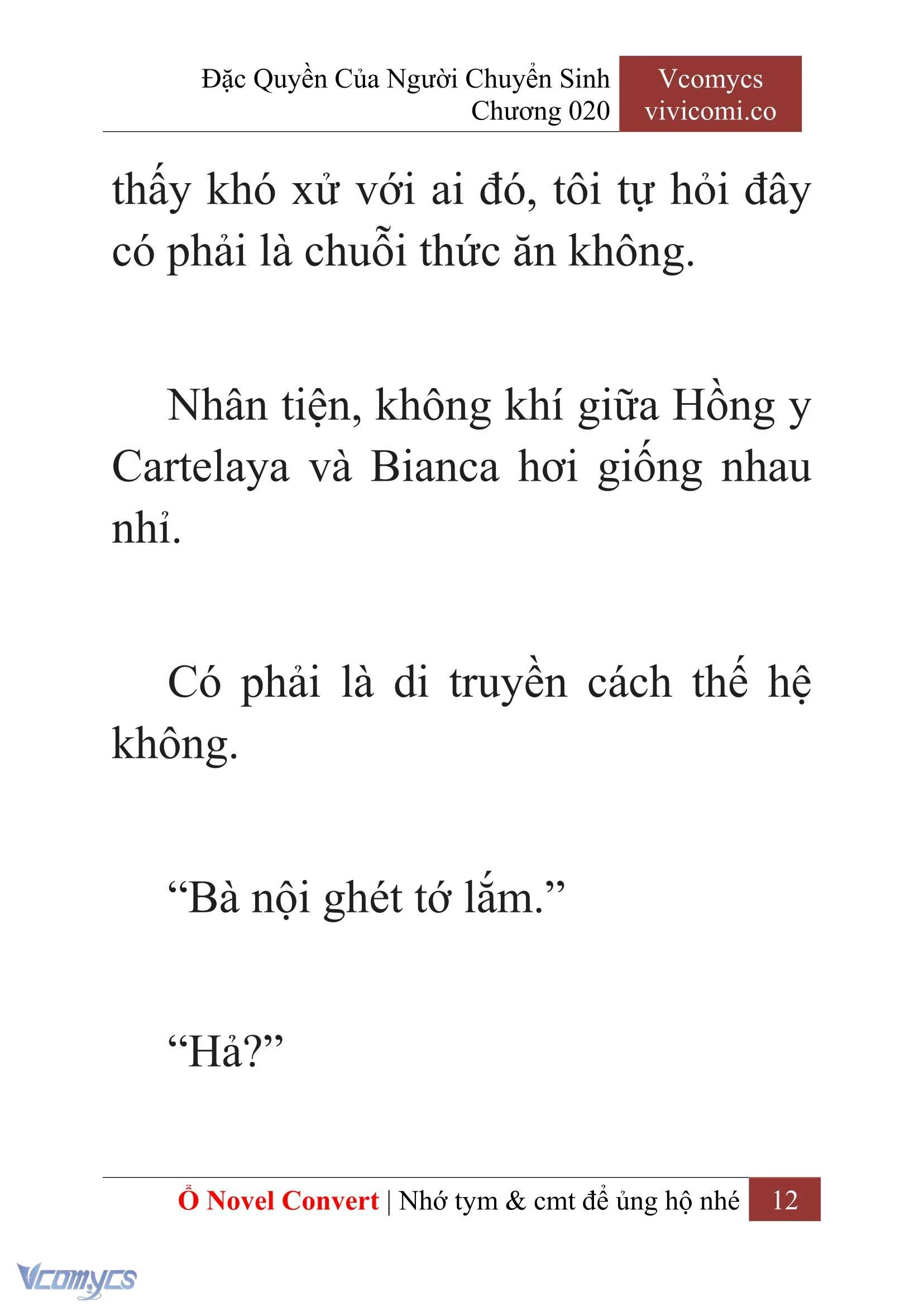 [Novel] Đặc Quyền Của Người Chuyển Sinh Chapter  20 - 14