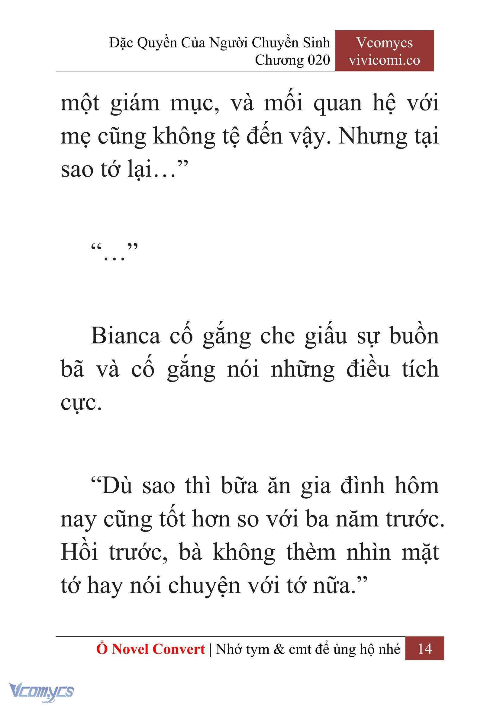 [Novel] Đặc Quyền Của Người Chuyển Sinh Chapter  20 - 16