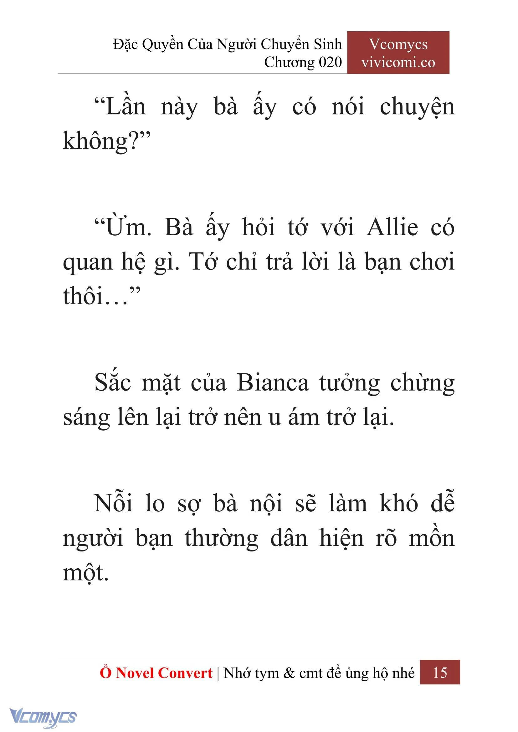 [Novel] Đặc Quyền Của Người Chuyển Sinh Chapter  20 - 17