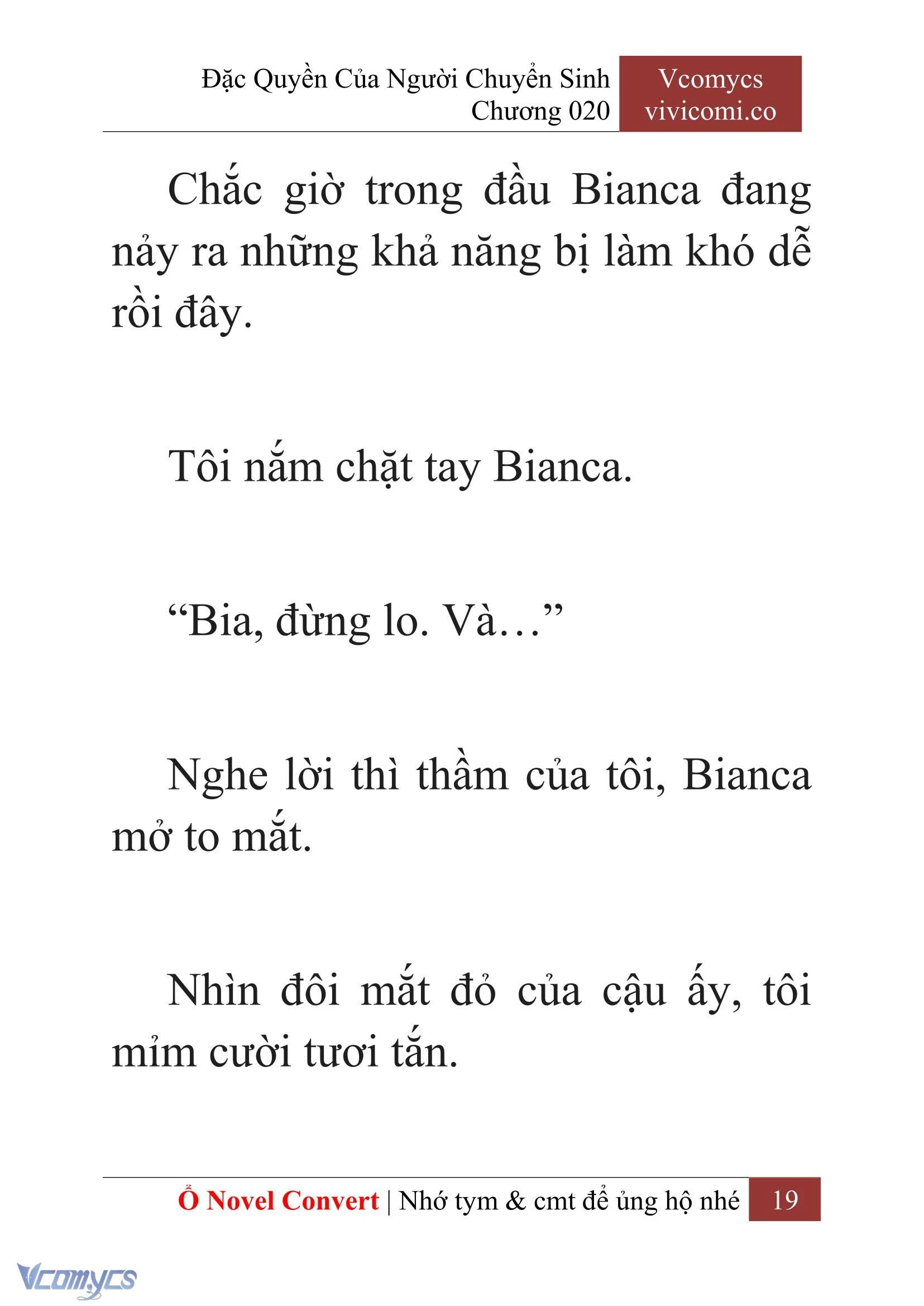 [Novel] Đặc Quyền Của Người Chuyển Sinh Chapter  20 - 21