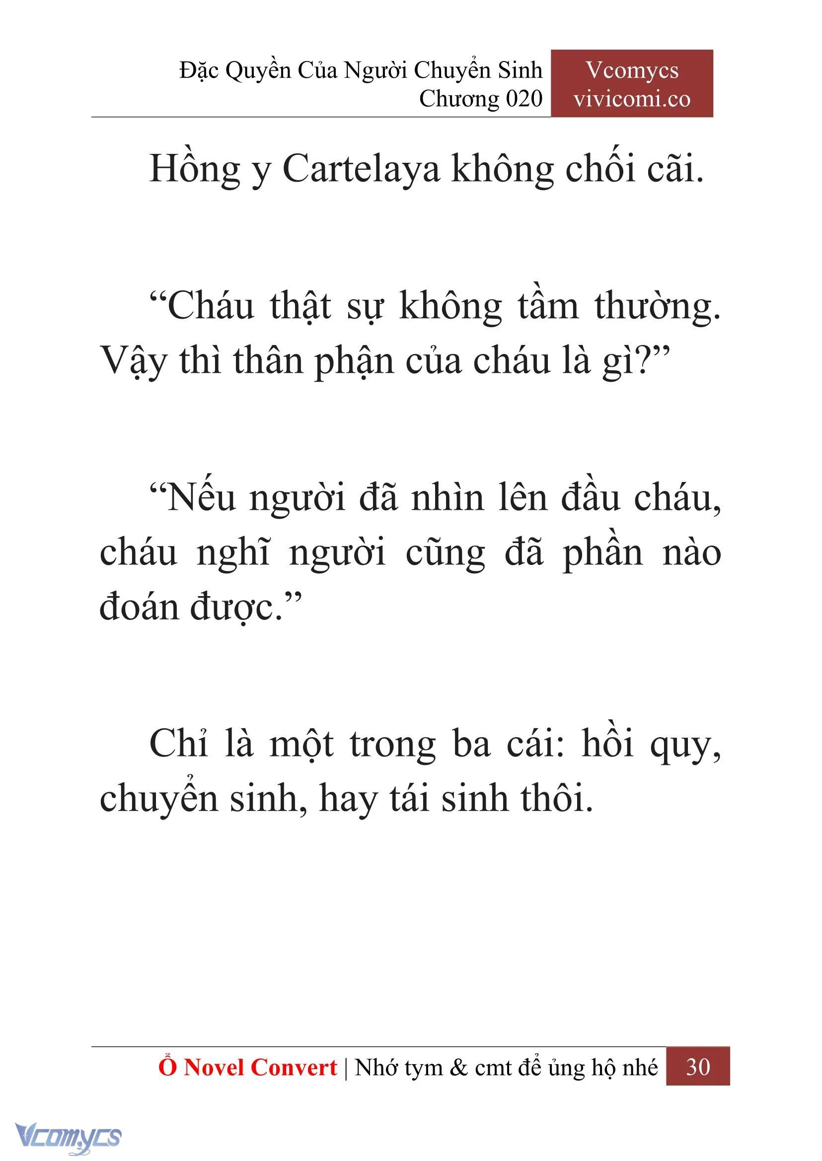 [Novel] Đặc Quyền Của Người Chuyển Sinh Chapter  20 - 32