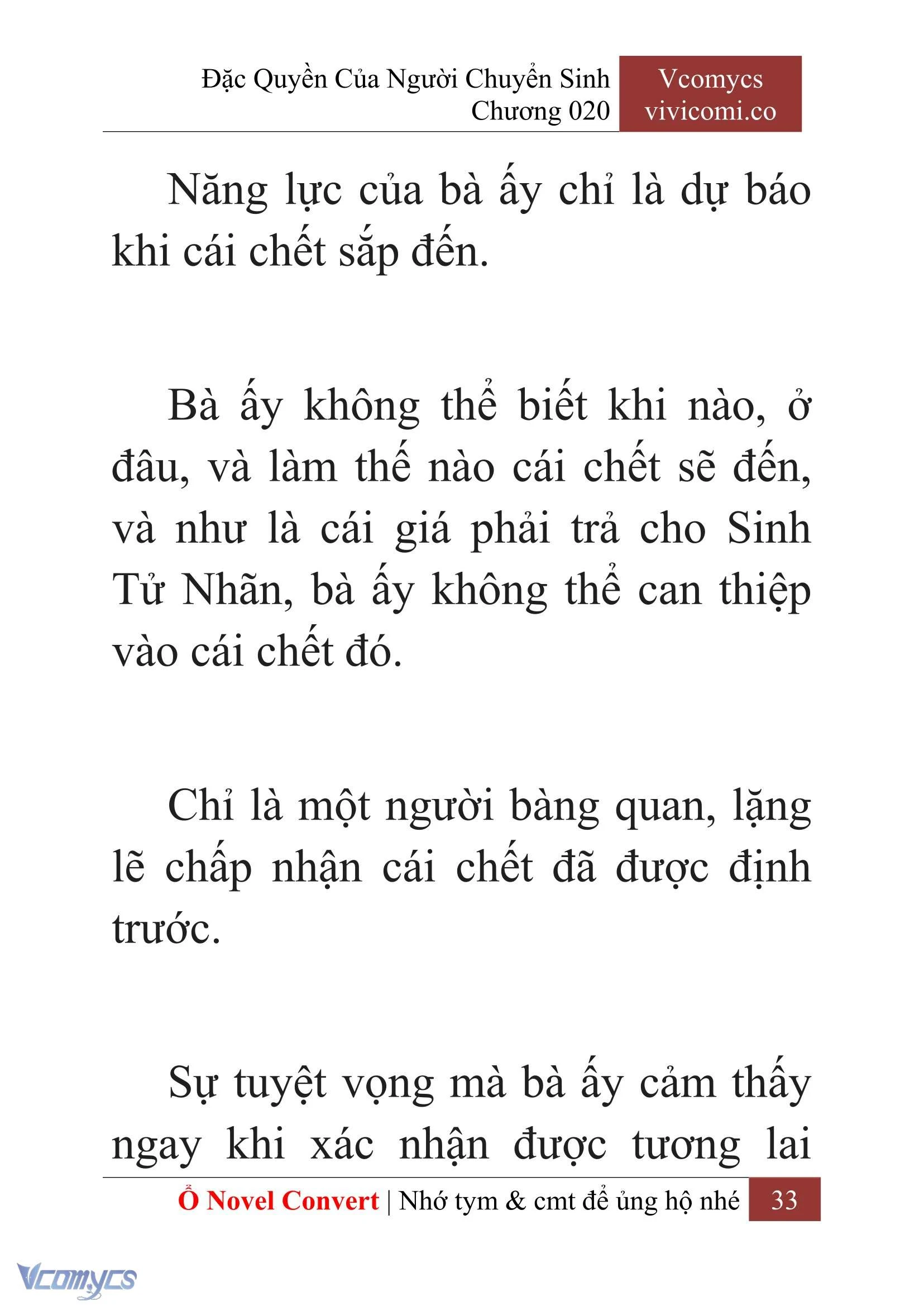 [Novel] Đặc Quyền Của Người Chuyển Sinh Chapter  20 - 35