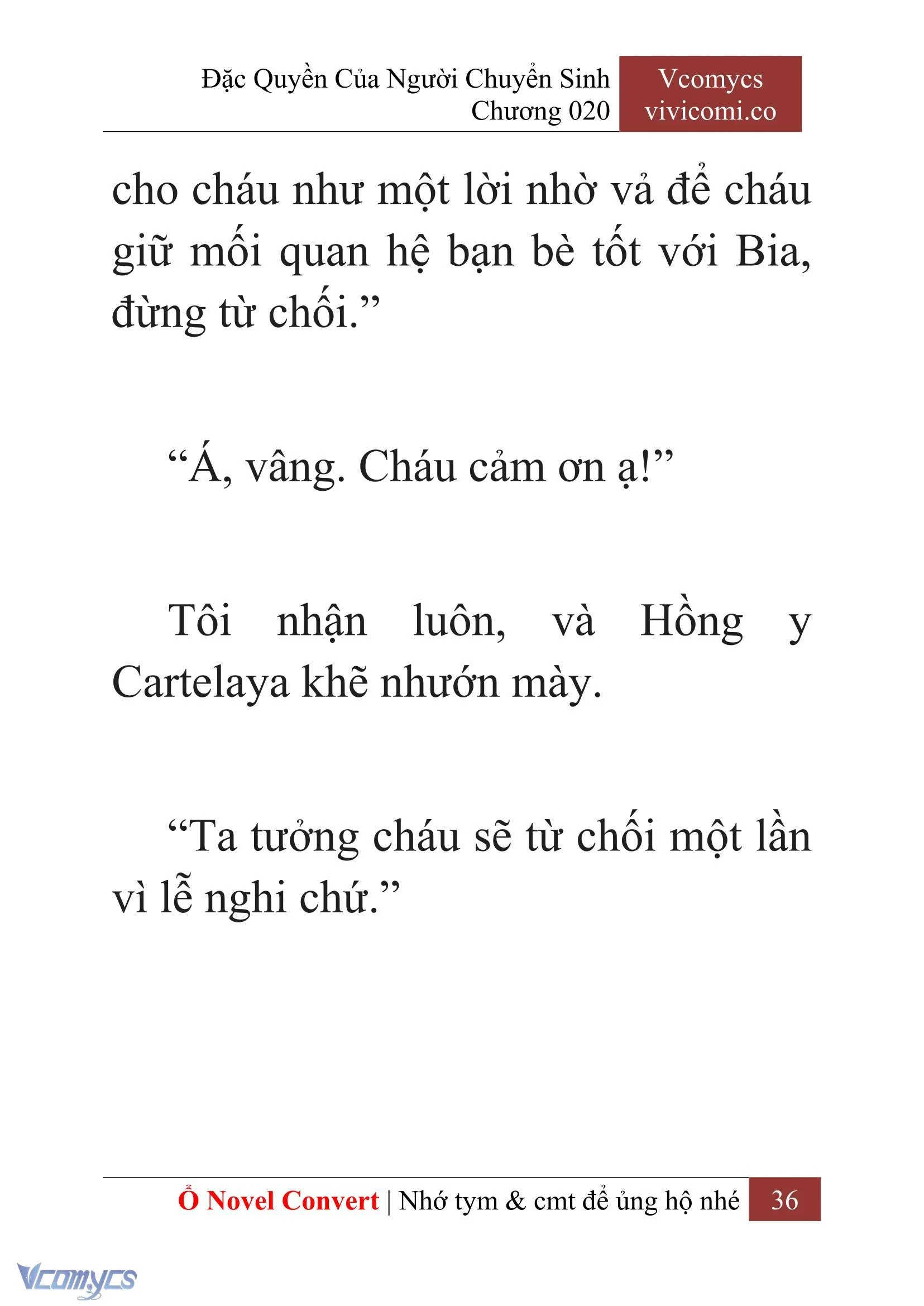 [Novel] Đặc Quyền Của Người Chuyển Sinh Chapter  20 - 38