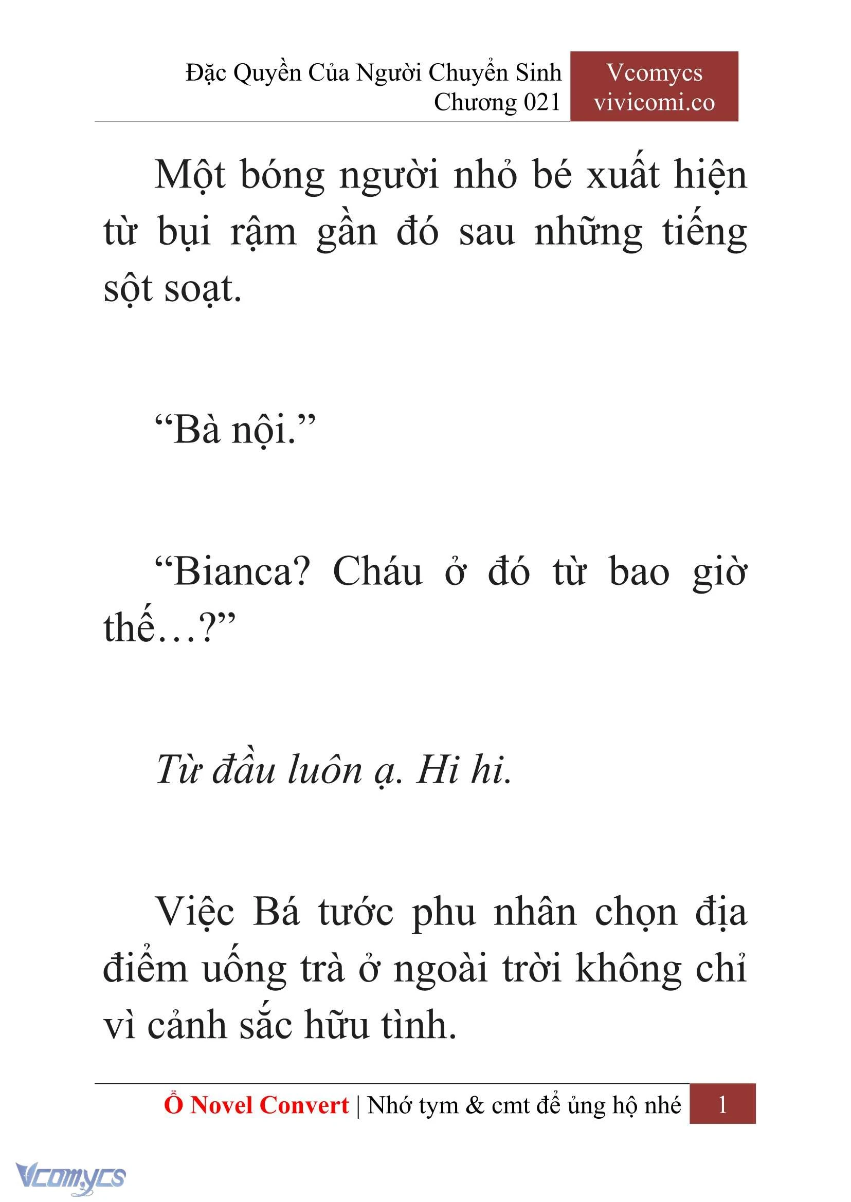 [Novel] Đặc Quyền Của Người Chuyển Sinh Chapter  21 - 3