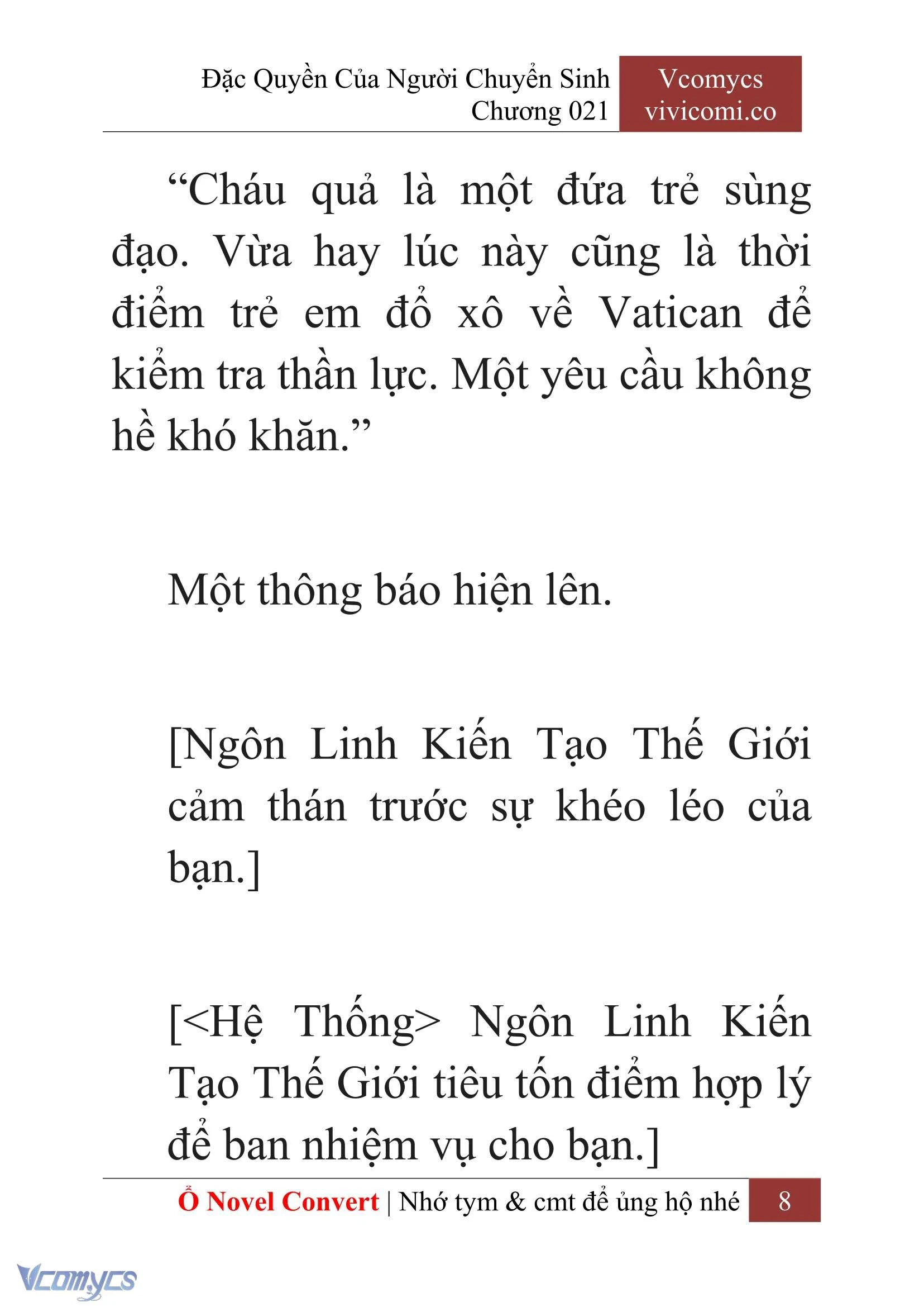 [Novel] Đặc Quyền Của Người Chuyển Sinh Chapter  21 - 10