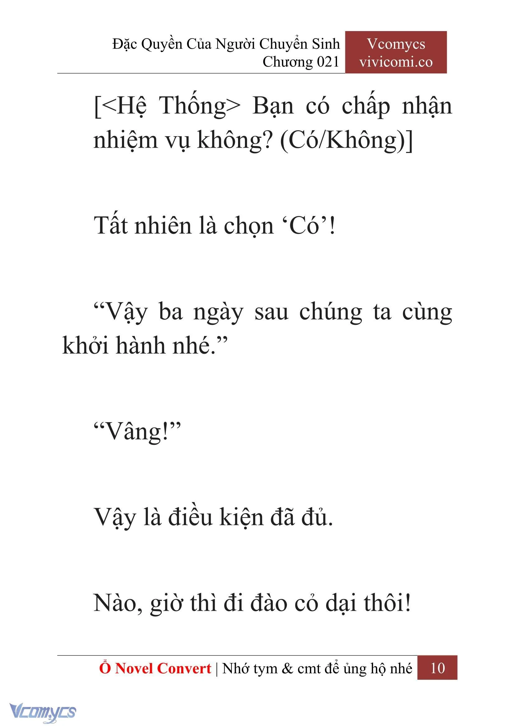 [Novel] Đặc Quyền Của Người Chuyển Sinh Chapter  21 - 12