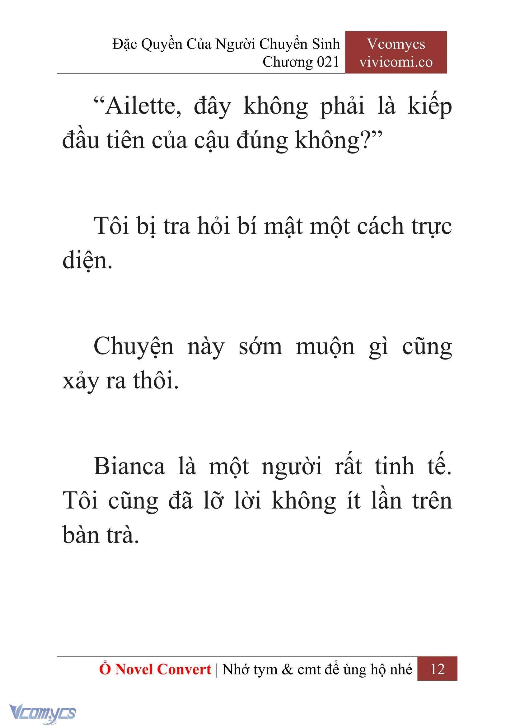 [Novel] Đặc Quyền Của Người Chuyển Sinh Chapter  21 - 14