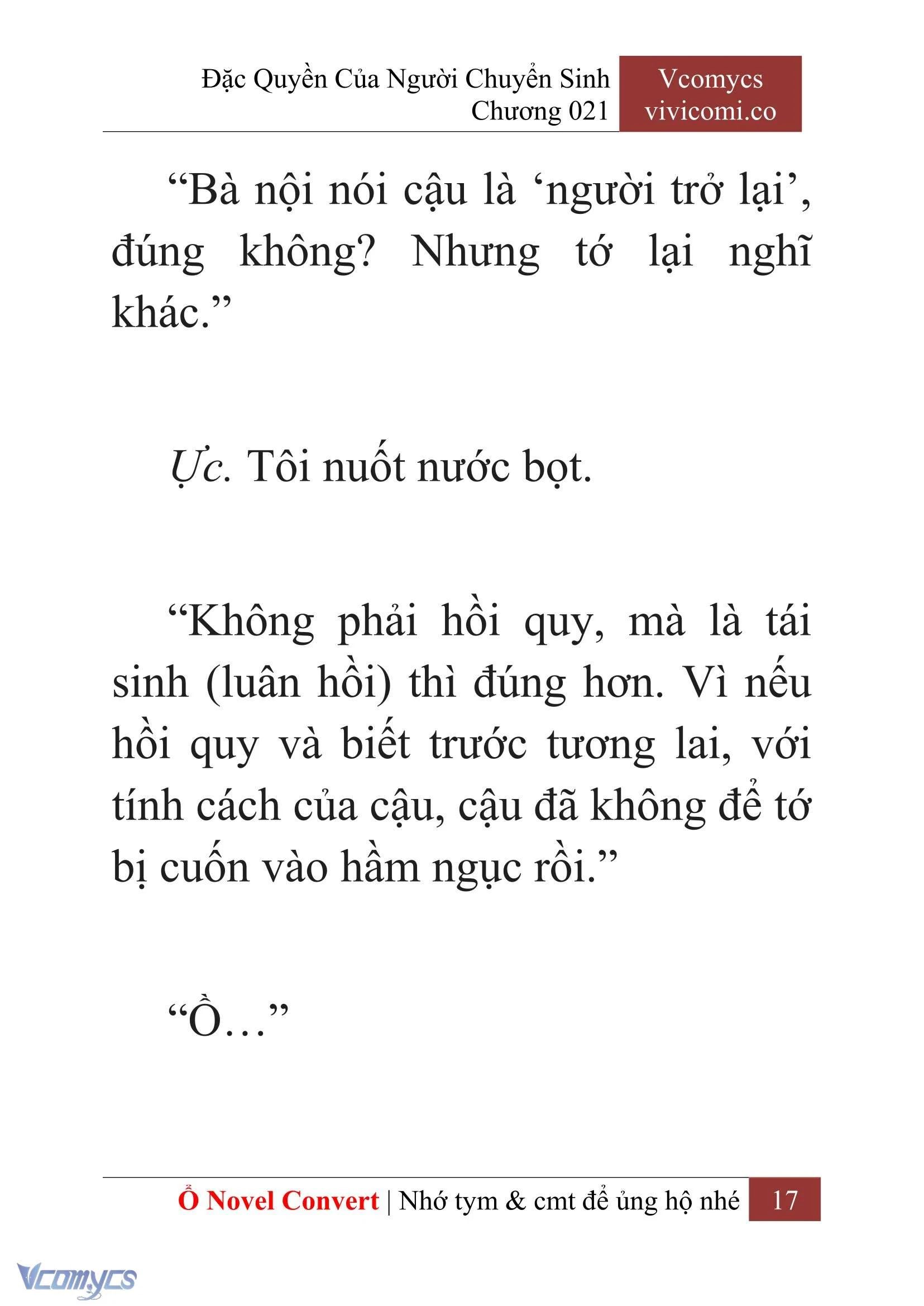 [Novel] Đặc Quyền Của Người Chuyển Sinh Chapter  21 - 19