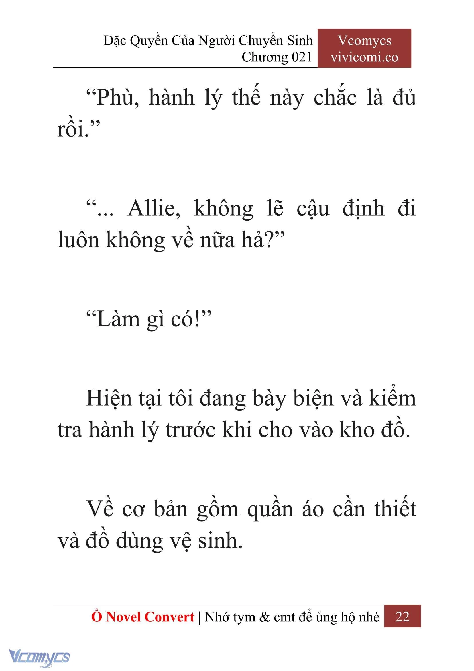 [Novel] Đặc Quyền Của Người Chuyển Sinh Chapter  21 - 24