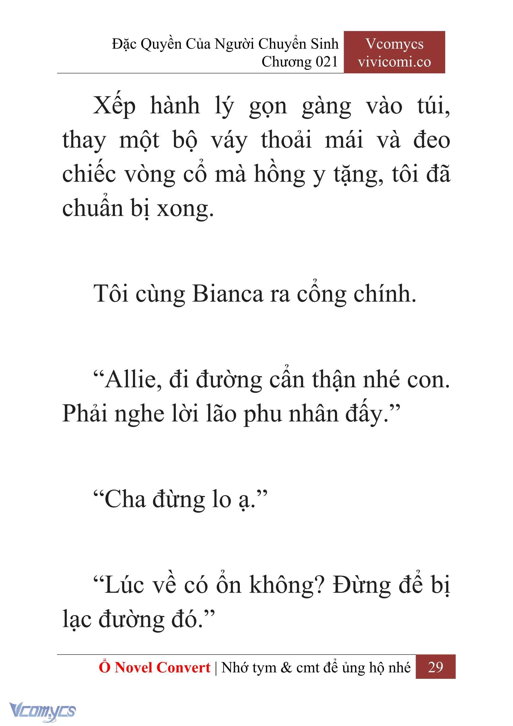 [Novel] Đặc Quyền Của Người Chuyển Sinh Chapter  21 - 31