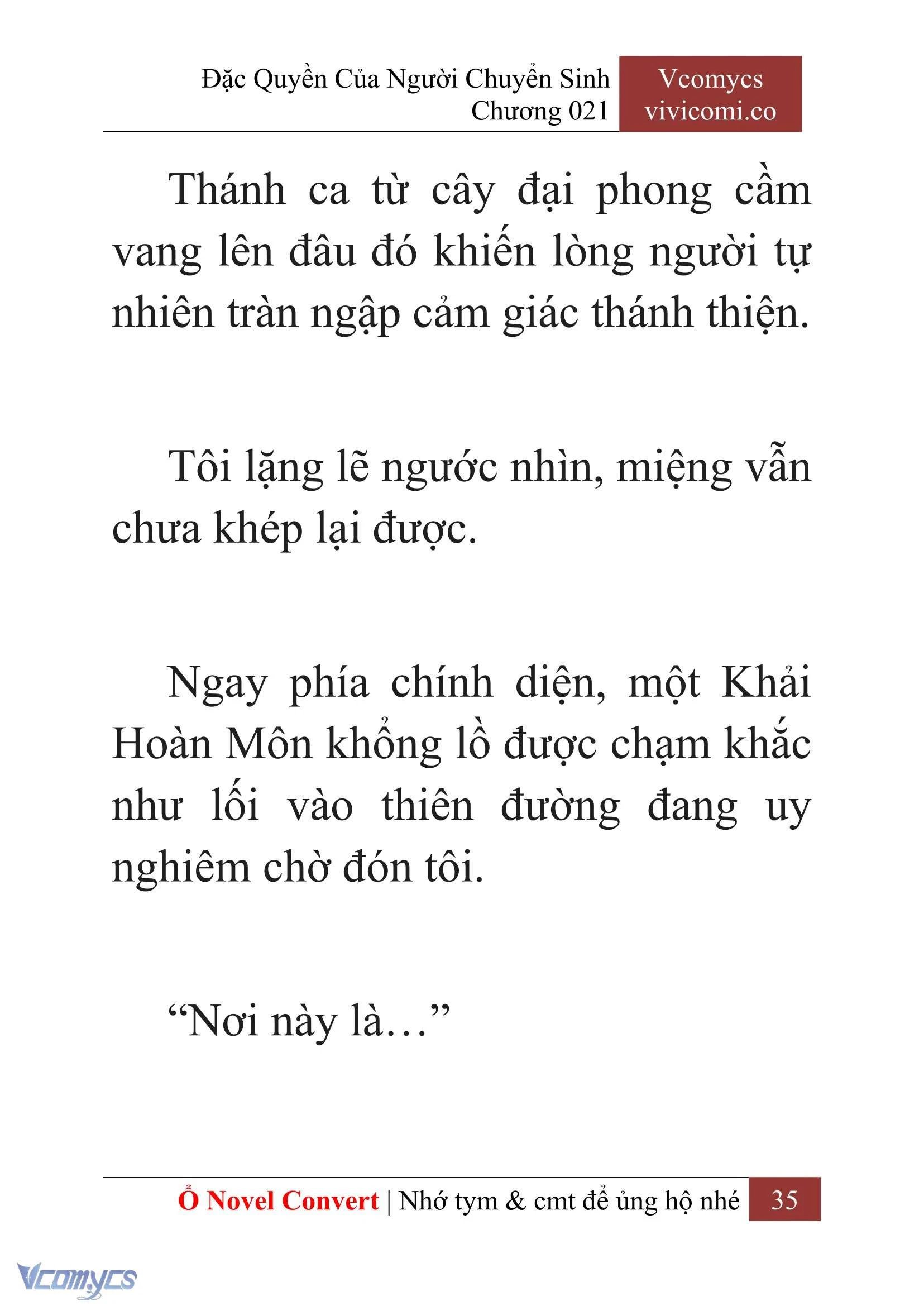 [Novel] Đặc Quyền Của Người Chuyển Sinh Chapter  21 - 37