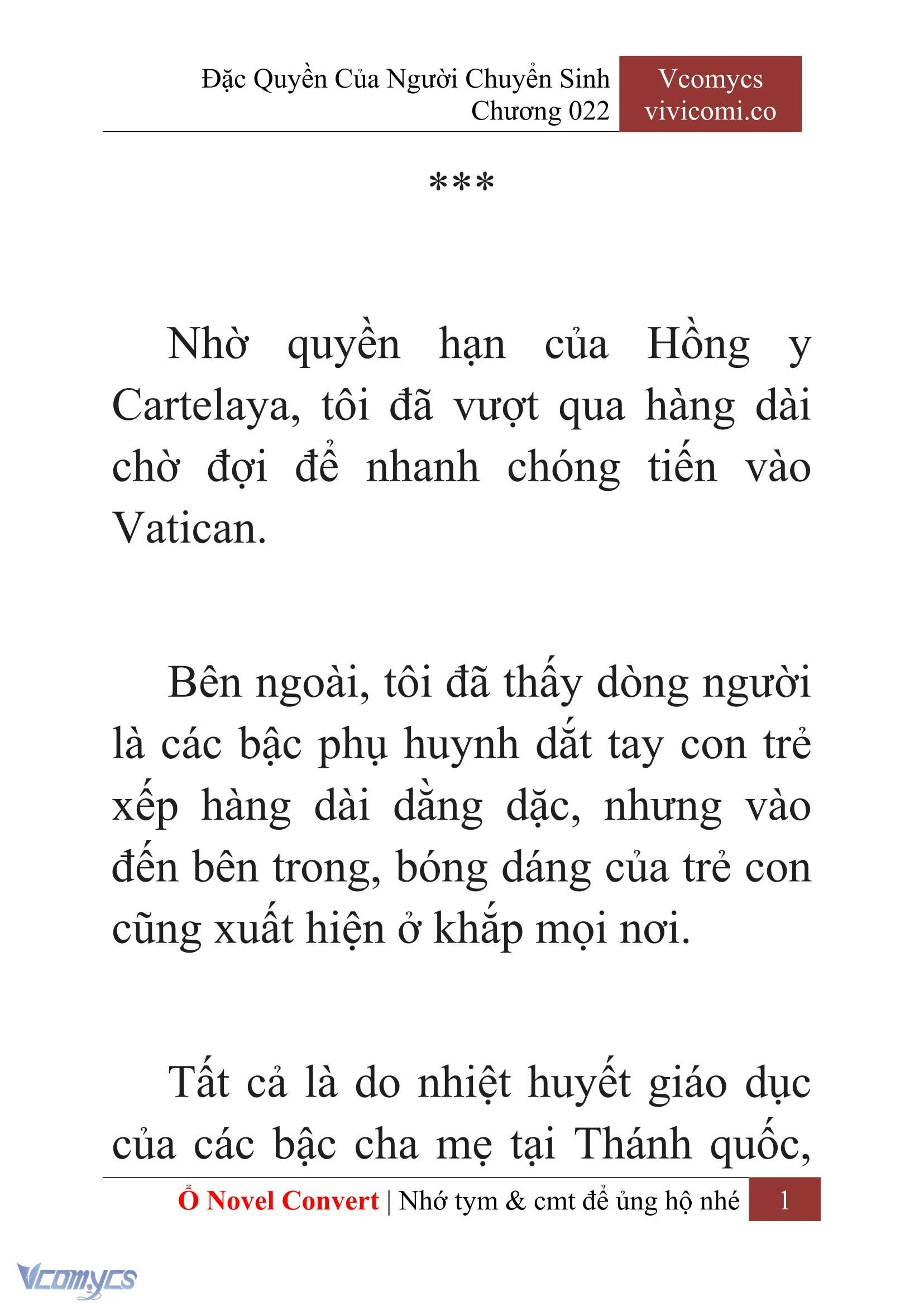 [Novel] Đặc Quyền Của Người Chuyển Sinh Chapter  22 - 3