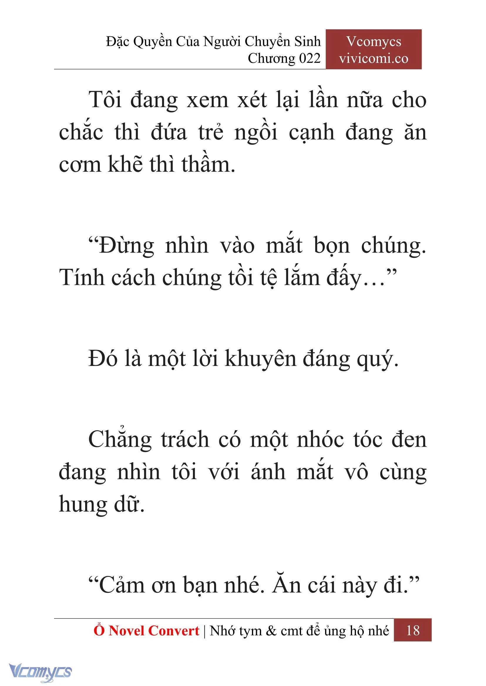 [Novel] Đặc Quyền Của Người Chuyển Sinh Chapter  22 - 20