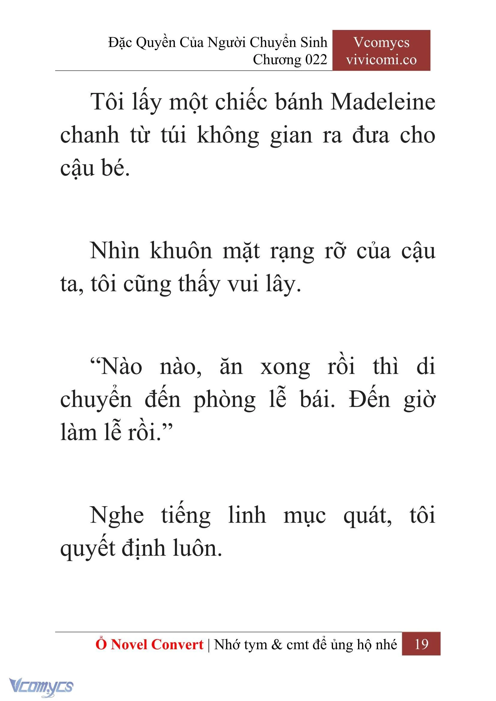 [Novel] Đặc Quyền Của Người Chuyển Sinh Chapter  22 - 21