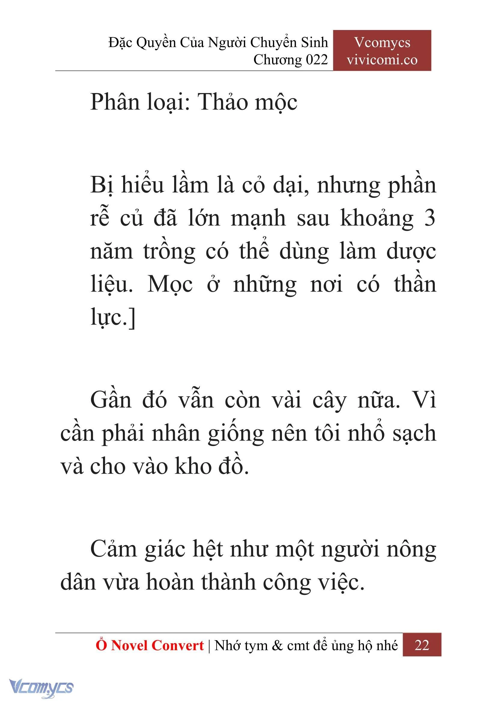 [Novel] Đặc Quyền Của Người Chuyển Sinh Chapter  22 - 24