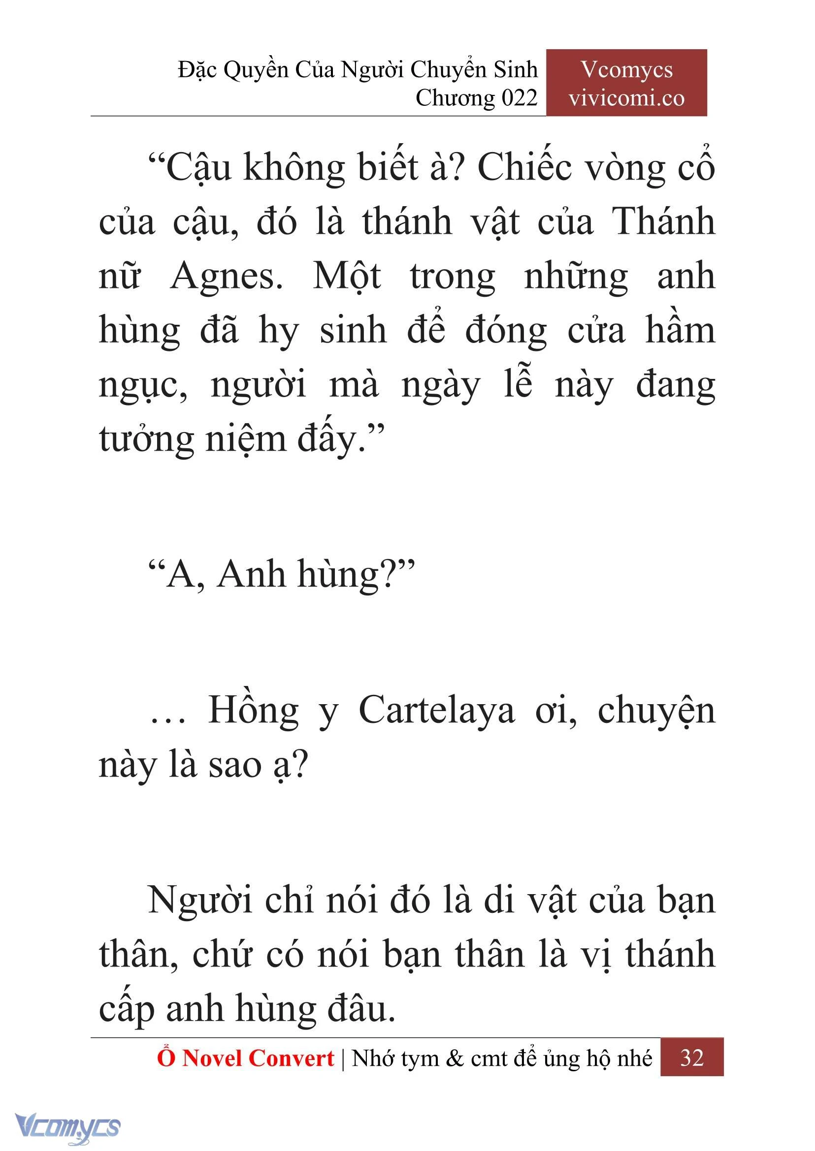 [Novel] Đặc Quyền Của Người Chuyển Sinh Chapter  22 - 34