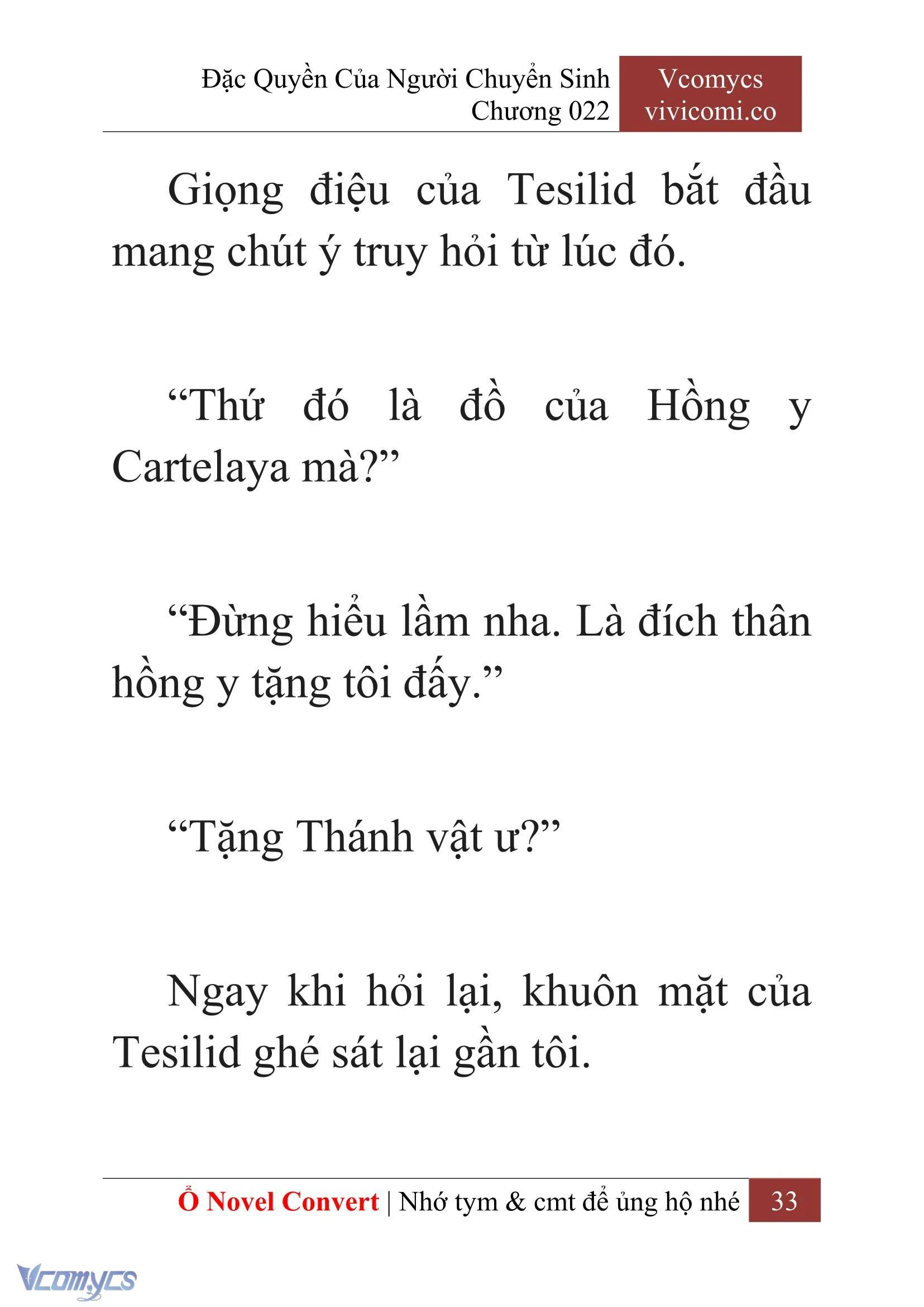 [Novel] Đặc Quyền Của Người Chuyển Sinh Chapter  22 - 35