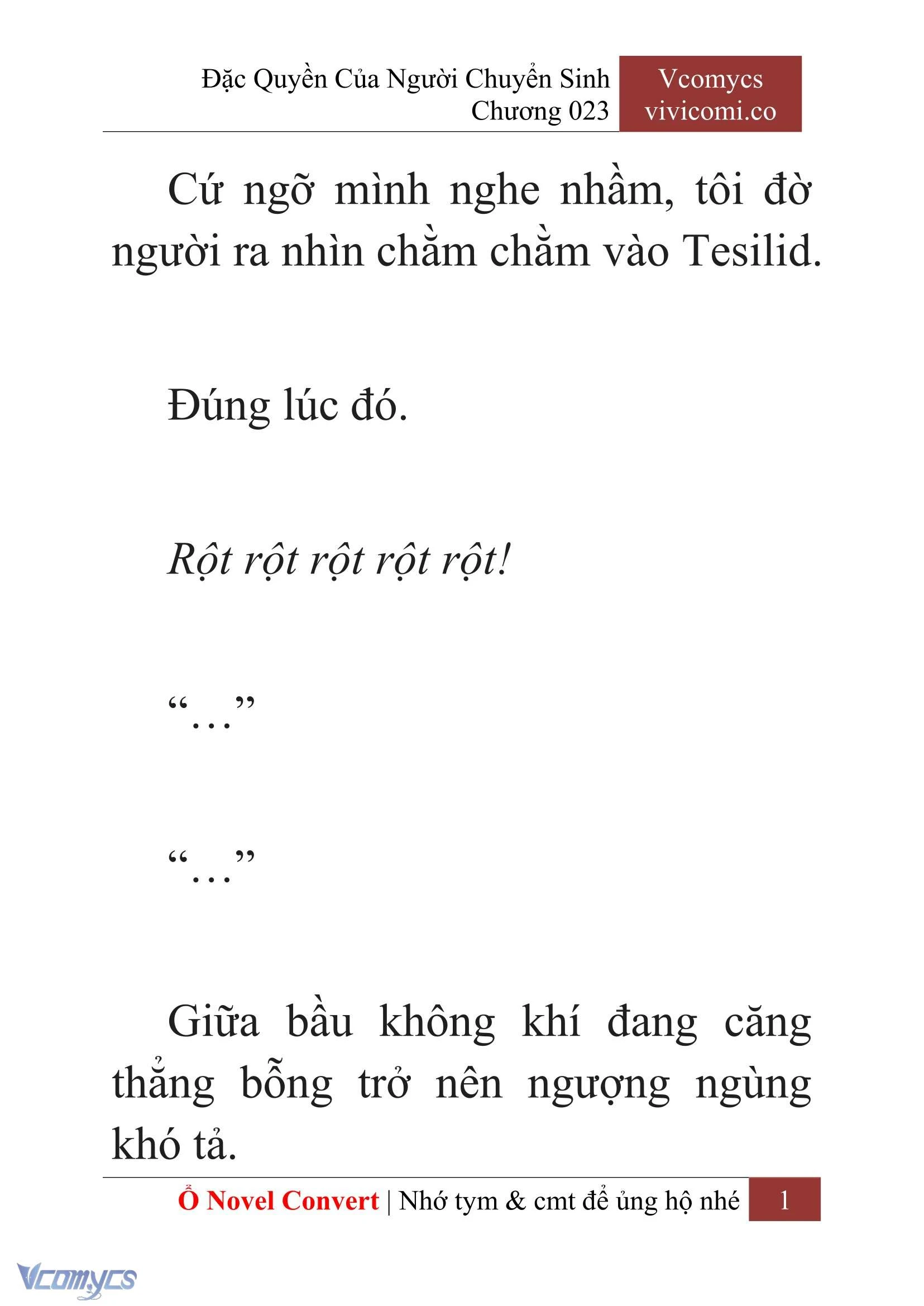 [Novel] Đặc Quyền Của Người Chuyển Sinh Chapter  23 - 3