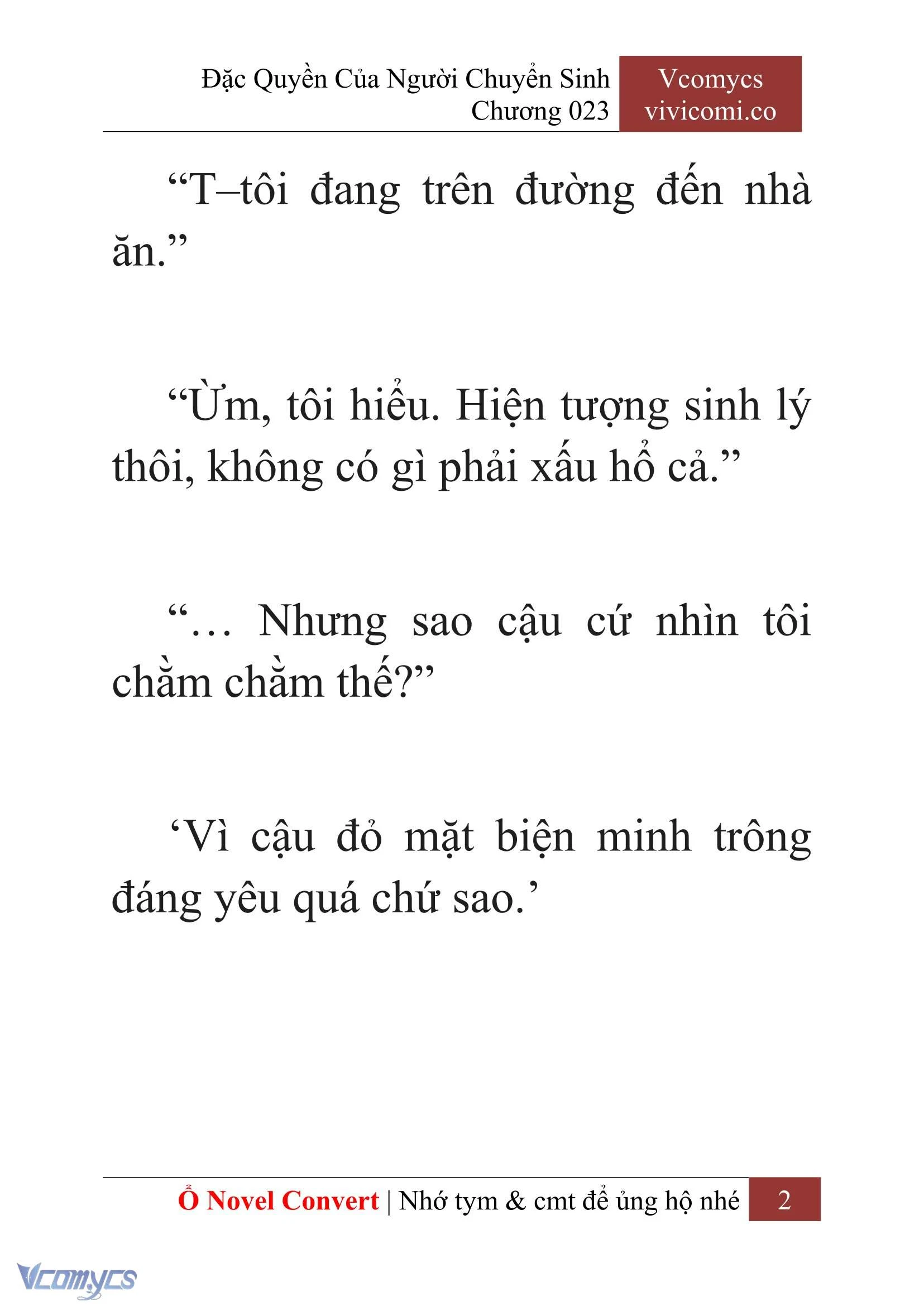 [Novel] Đặc Quyền Của Người Chuyển Sinh Chapter  23 - 4