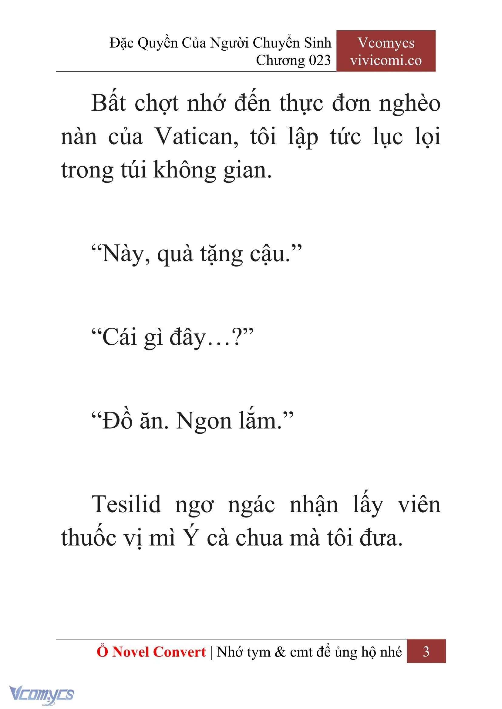 [Novel] Đặc Quyền Của Người Chuyển Sinh Chapter  23 - 5