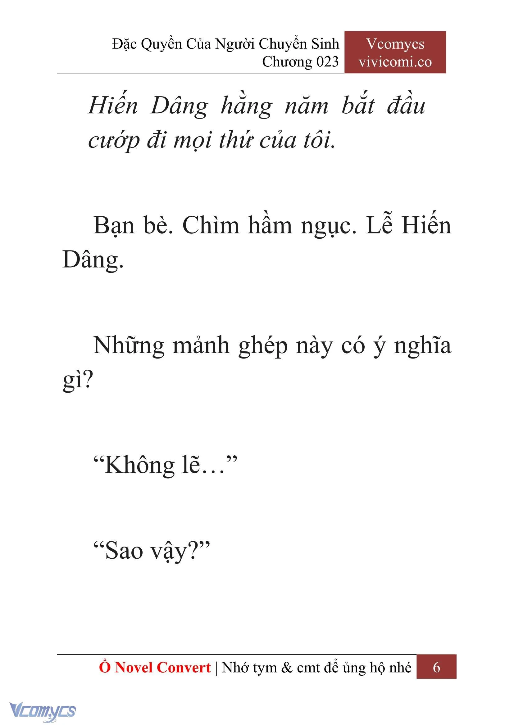 [Novel] Đặc Quyền Của Người Chuyển Sinh Chapter  23 - 8