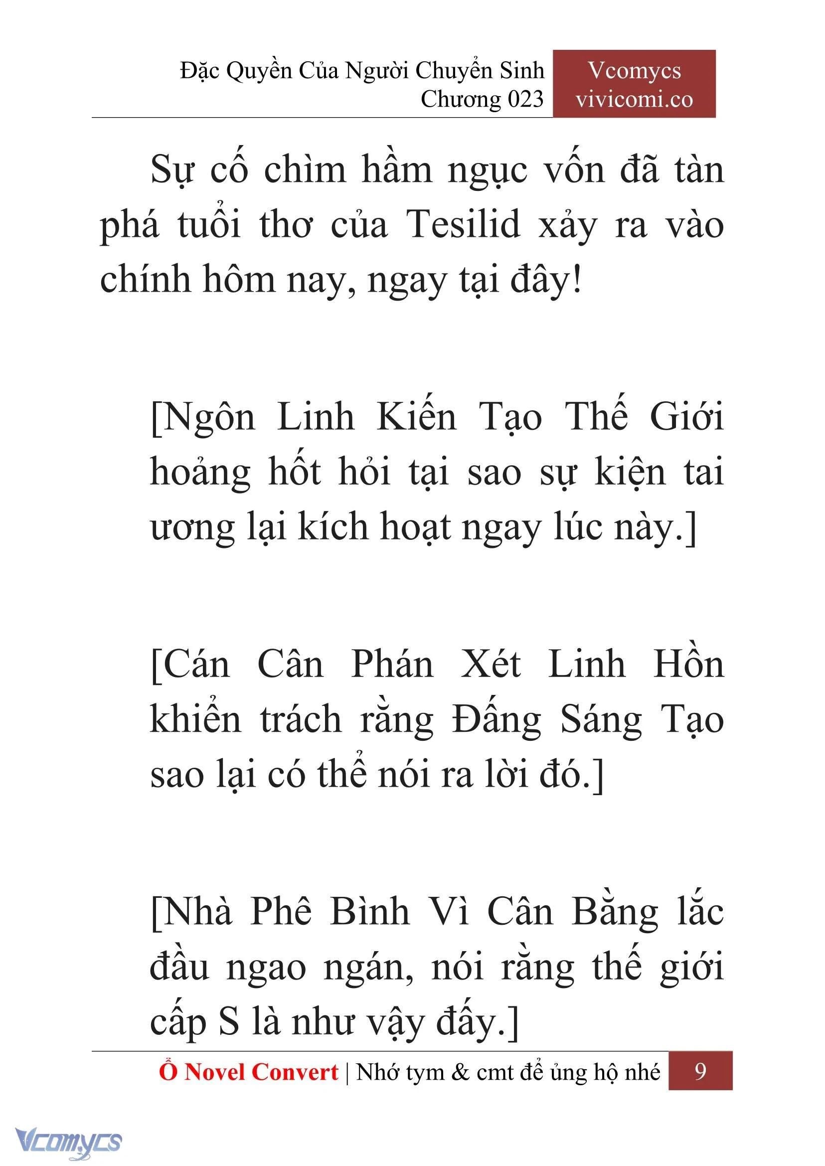 [Novel] Đặc Quyền Của Người Chuyển Sinh Chapter  23 - 11