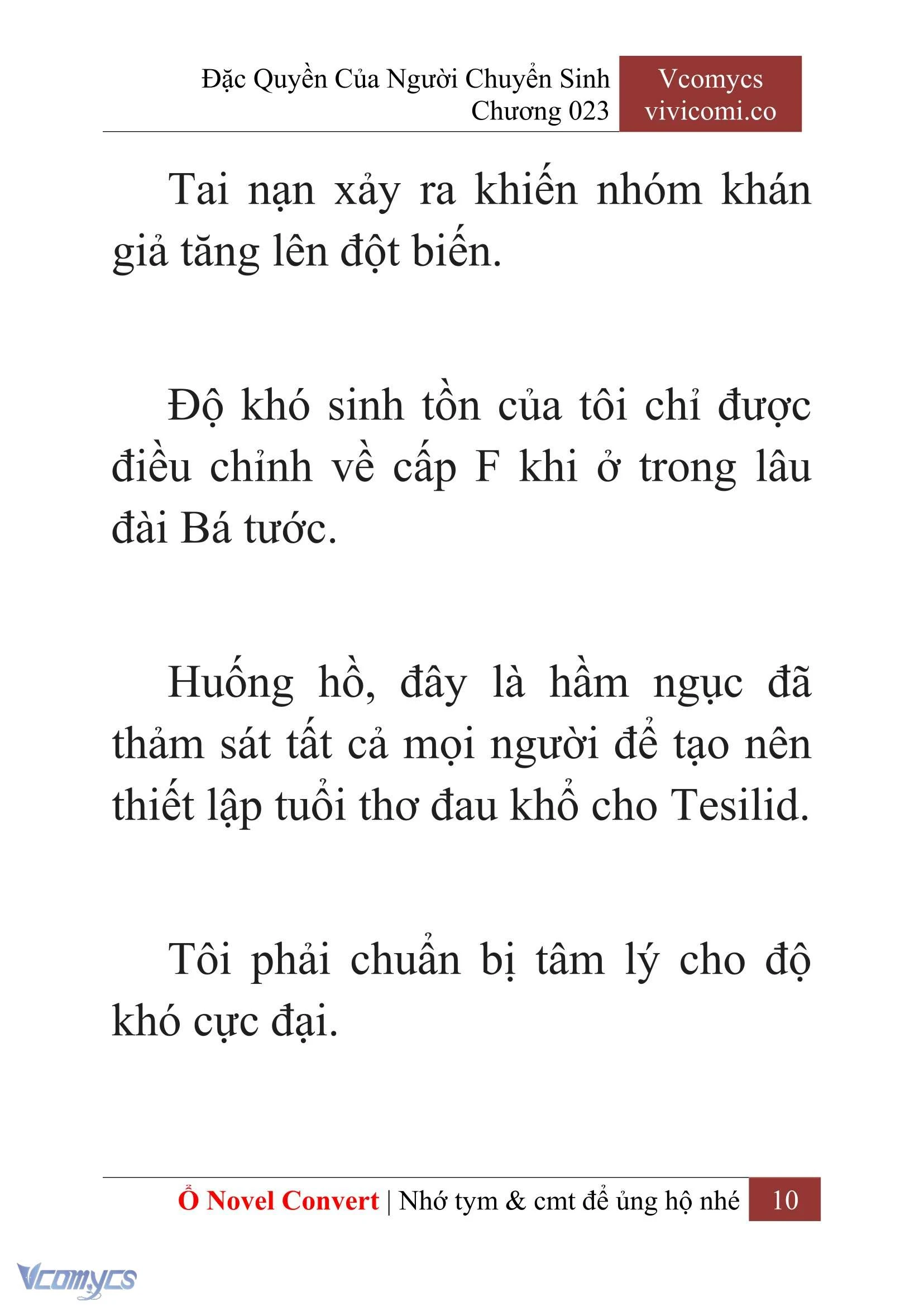 [Novel] Đặc Quyền Của Người Chuyển Sinh Chapter  23 - 12