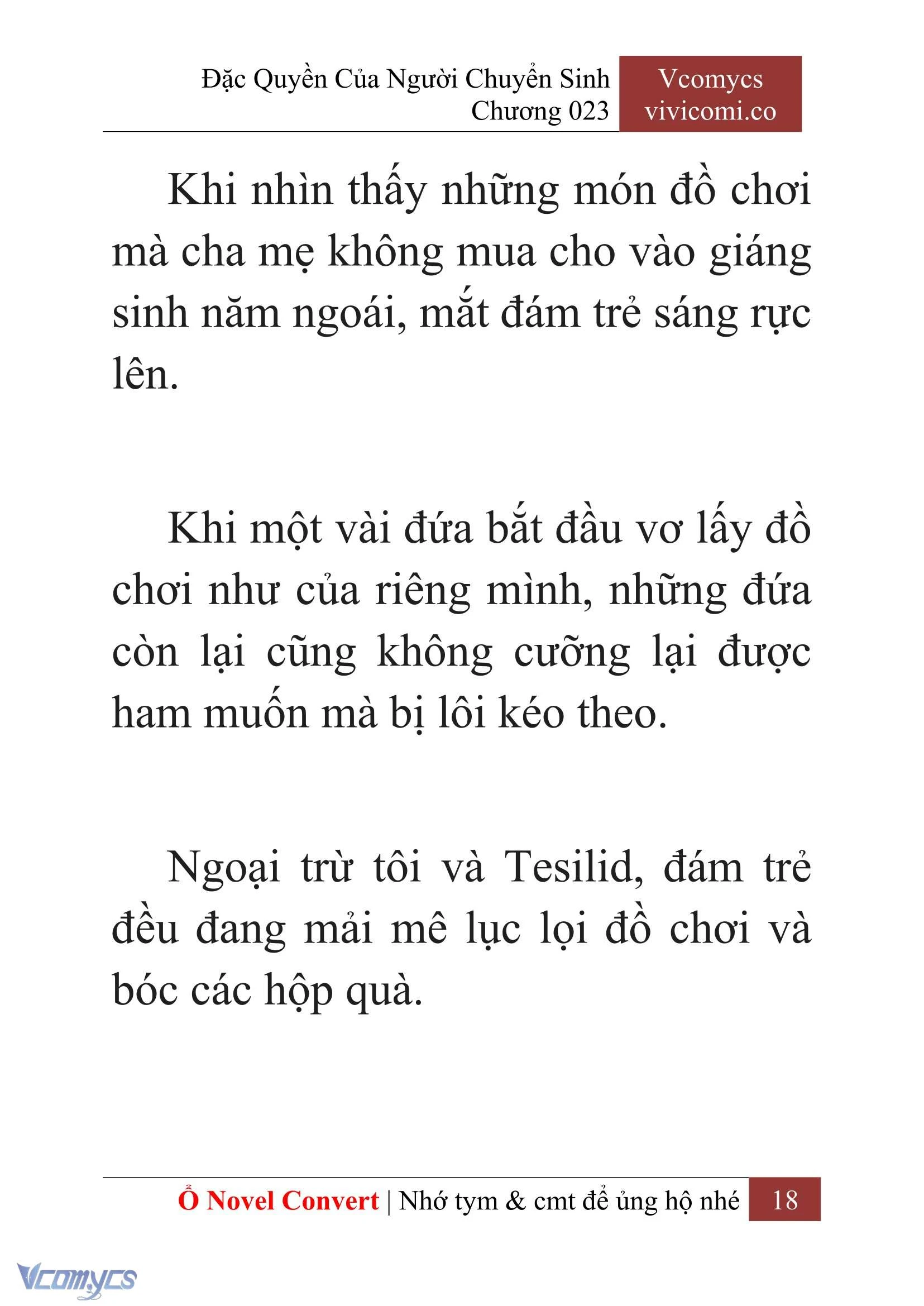 [Novel] Đặc Quyền Của Người Chuyển Sinh Chapter  23 - 20