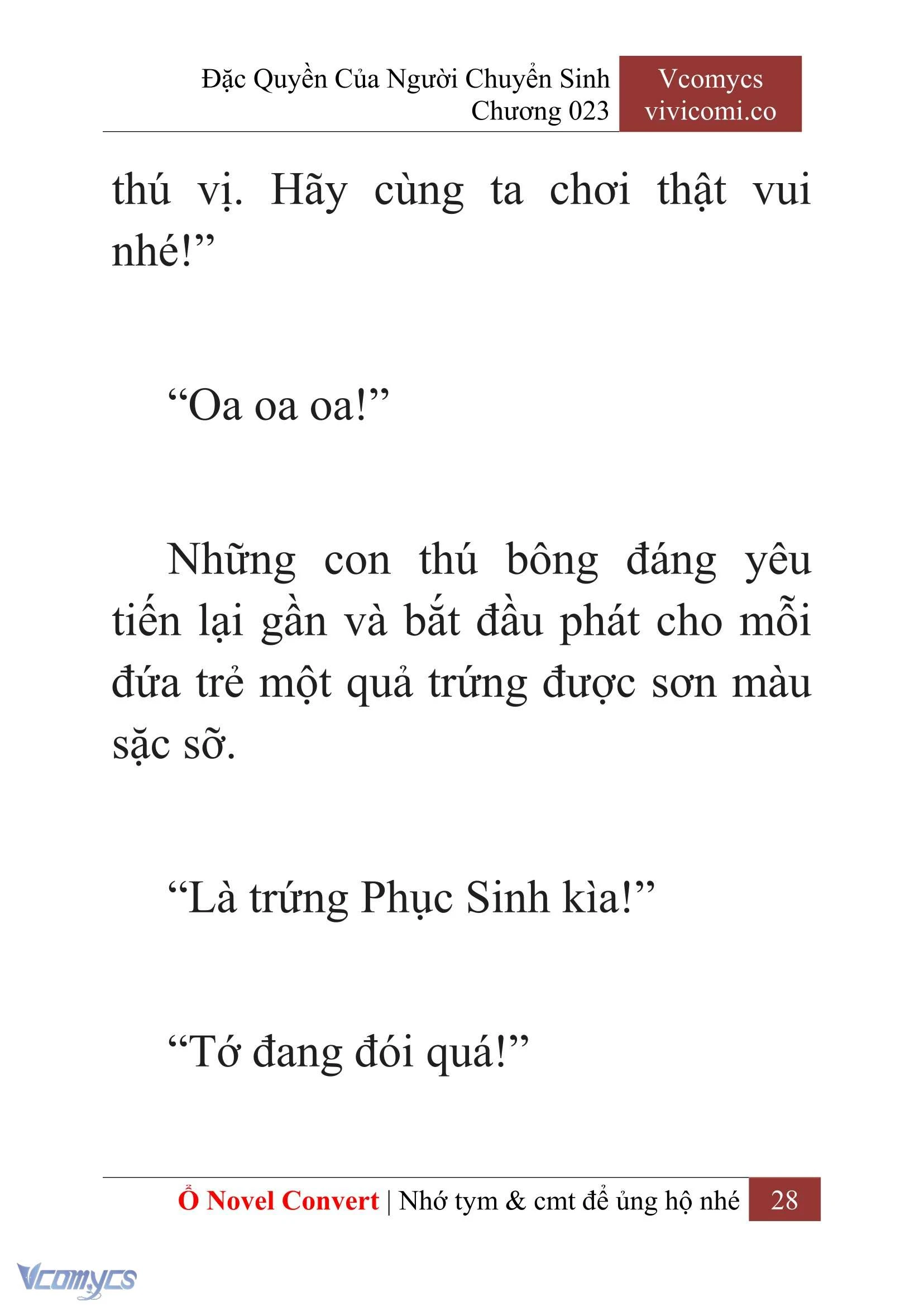 [Novel] Đặc Quyền Của Người Chuyển Sinh Chapter  23 - 30