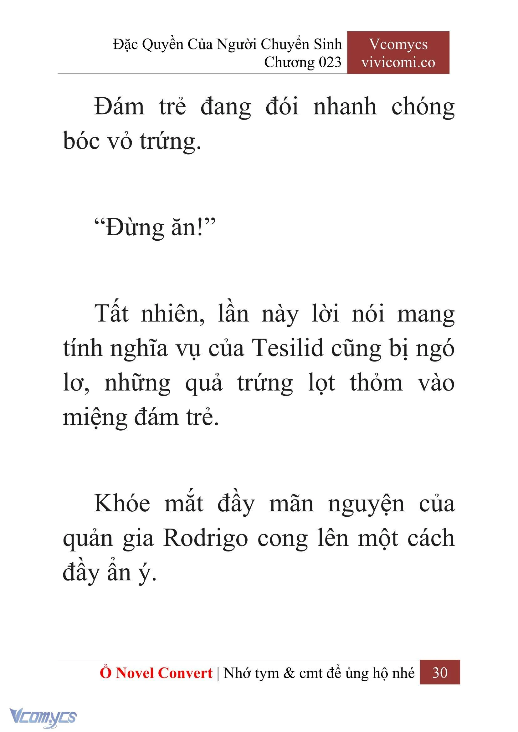 [Novel] Đặc Quyền Của Người Chuyển Sinh Chapter  23 - 32