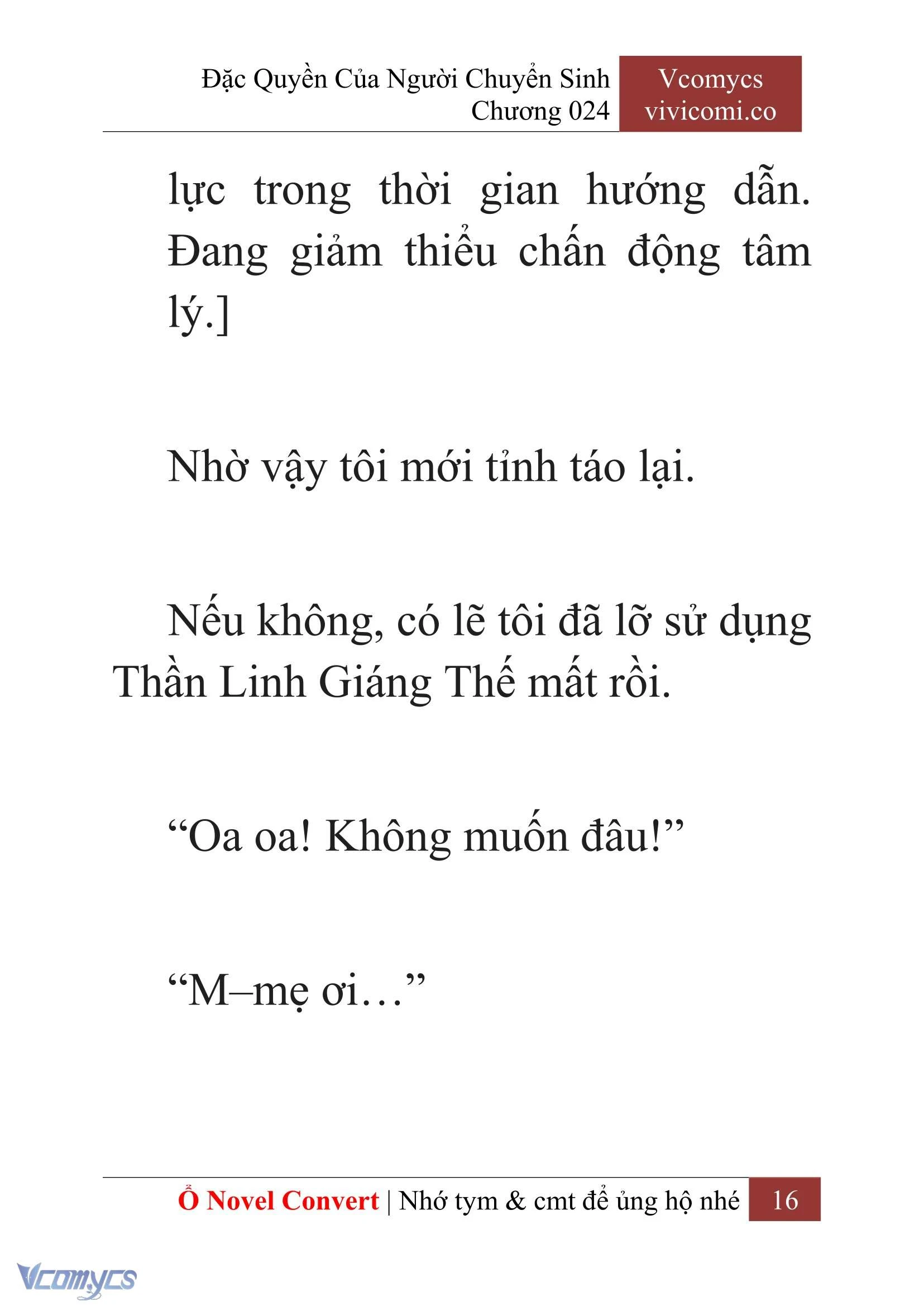 [Novel] Đặc Quyền Của Người Chuyển Sinh Chapter  24 - 18