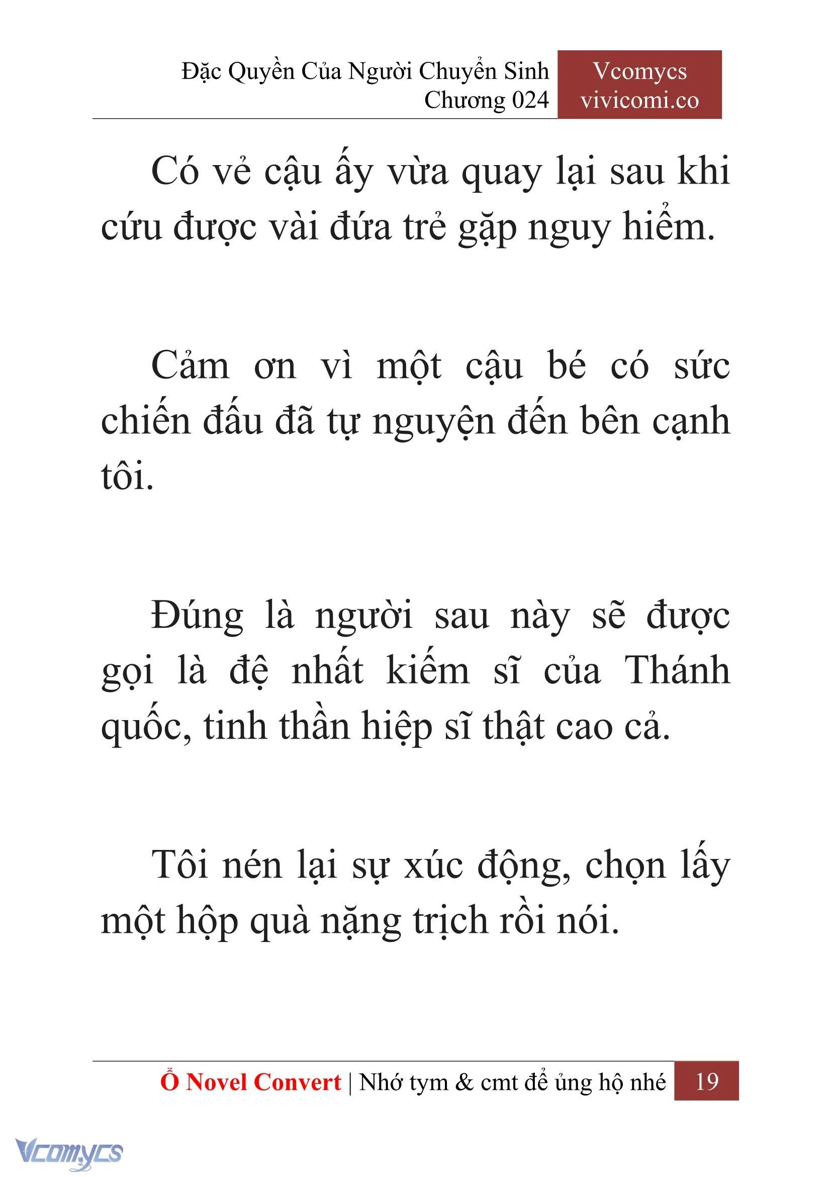 [Novel] Đặc Quyền Của Người Chuyển Sinh Chapter  24 - 21