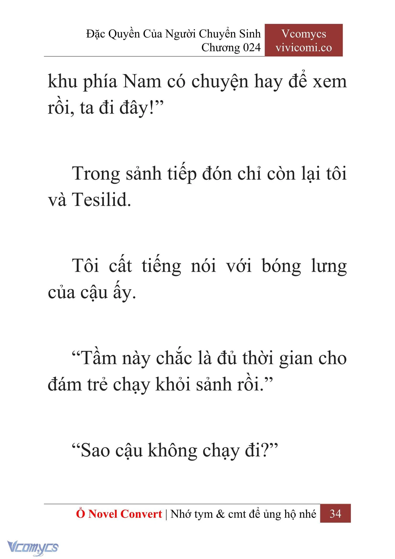 [Novel] Đặc Quyền Của Người Chuyển Sinh Chapter  24 - 36