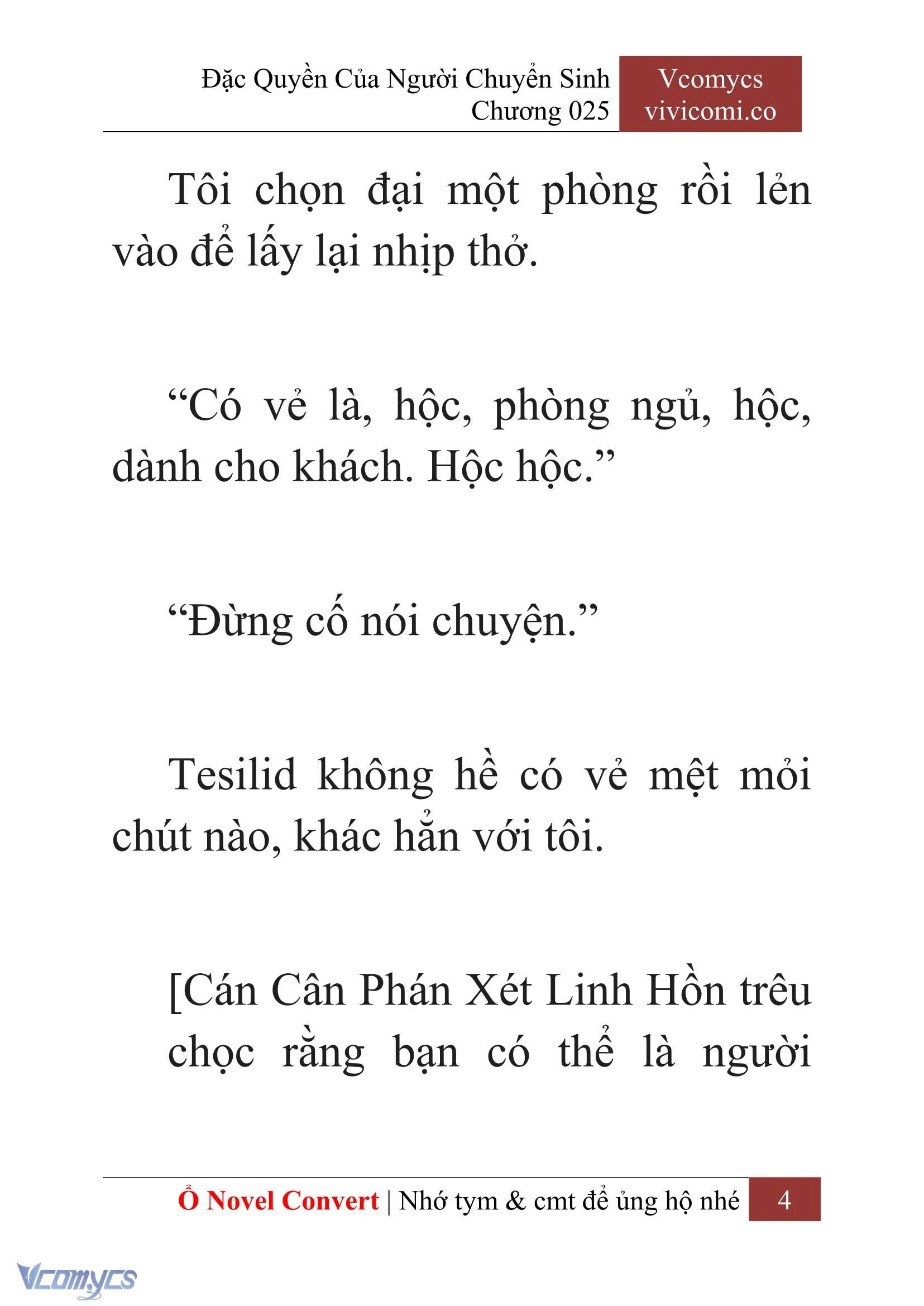 [Novel] Đặc Quyền Của Người Chuyển Sinh Chapter  25 - 6